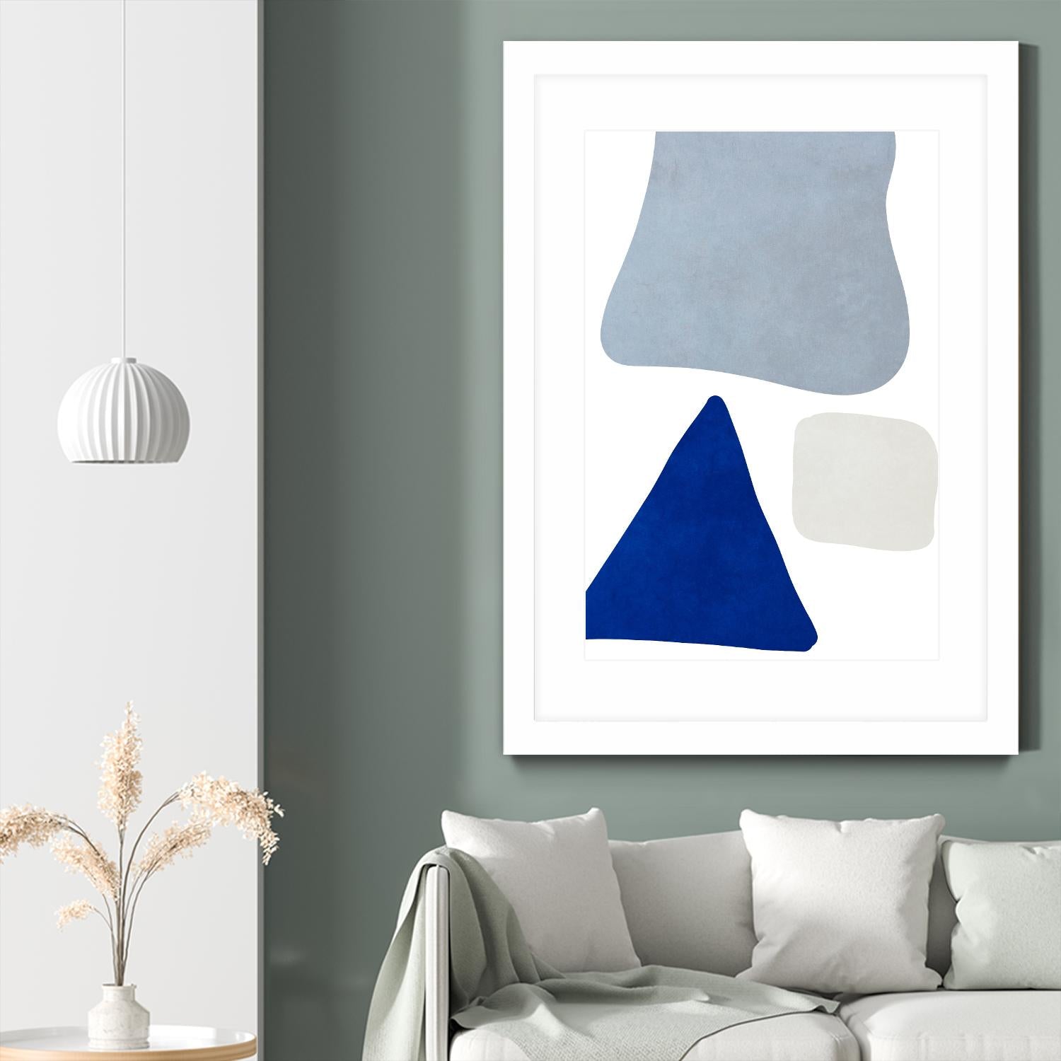 Blue Simple Shapes I by Sd Graphics Studio on GIANT ART - abstract