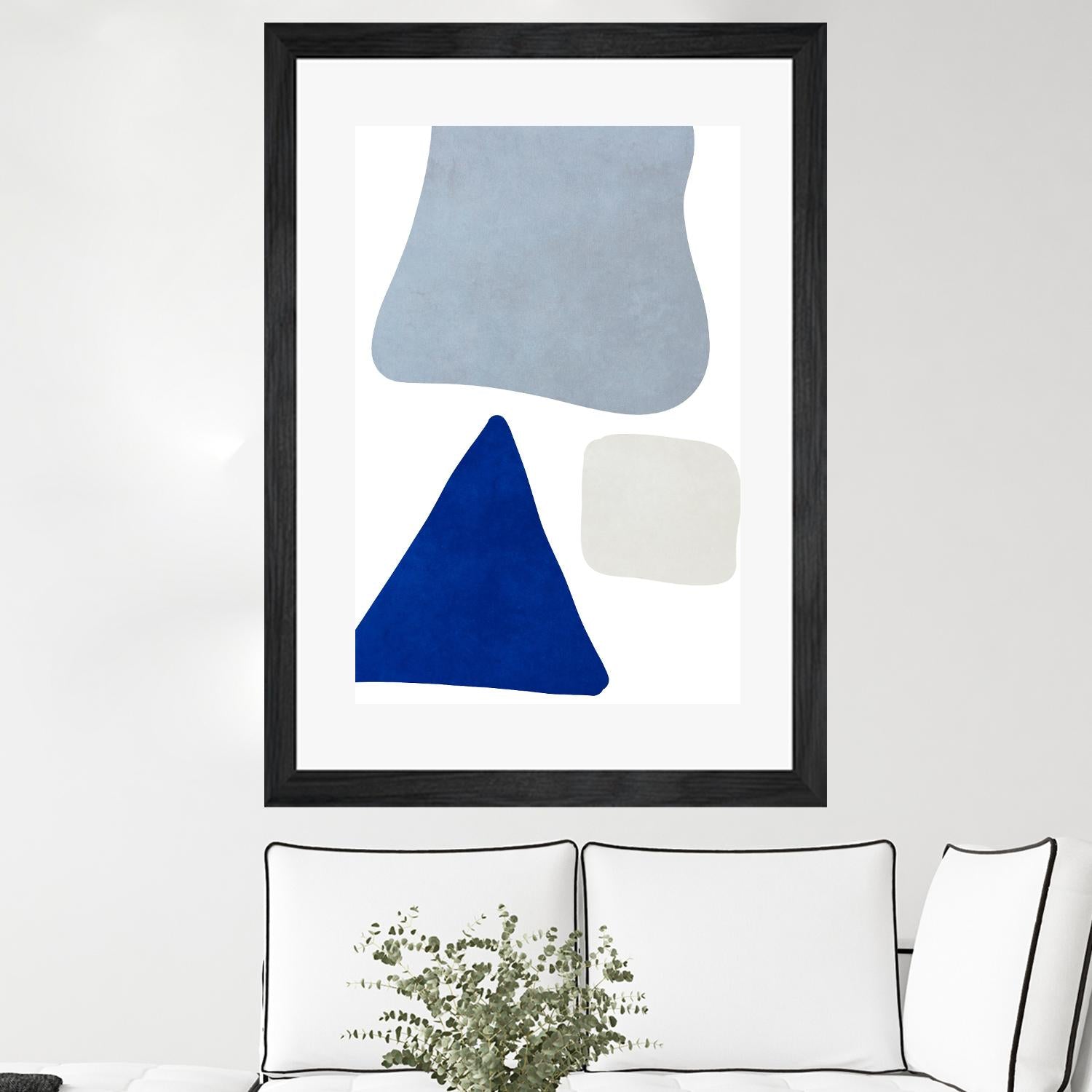 Blue Simple Shapes I by Sd Graphics Studio on GIANT ART - abstract