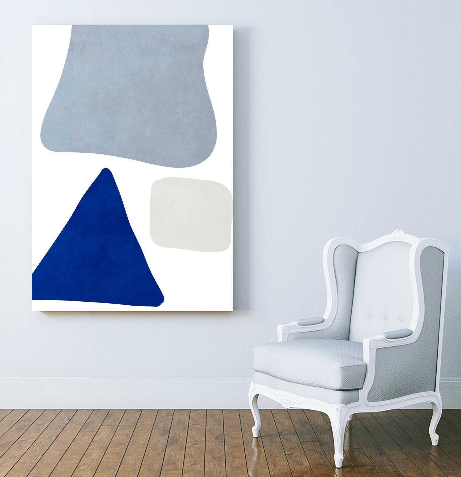 Blue Simple Shapes I by Sd Graphics Studio on GIANT ART - abstract