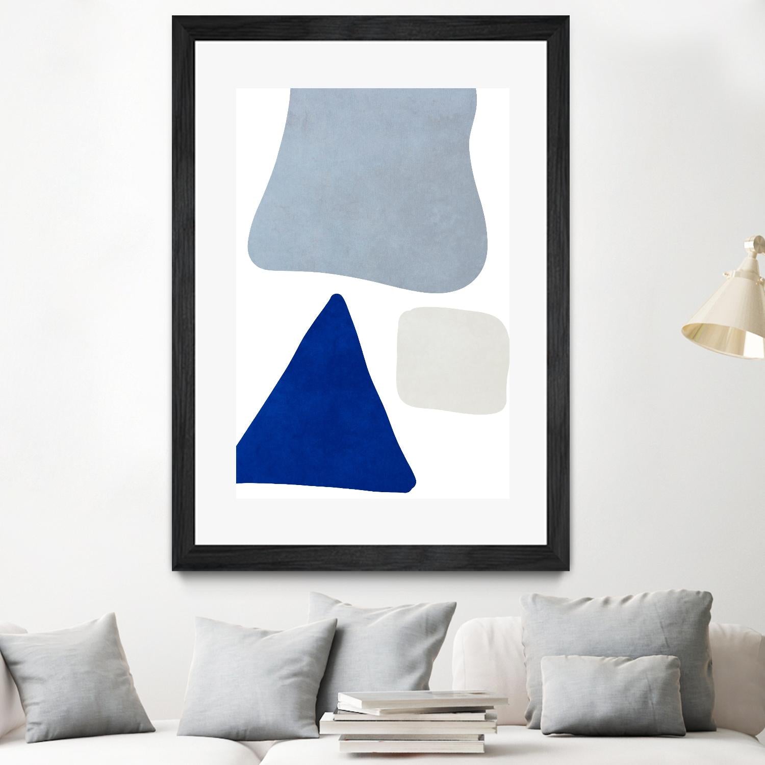 Blue Simple Shapes I by Sd Graphics Studio on GIANT ART - abstract