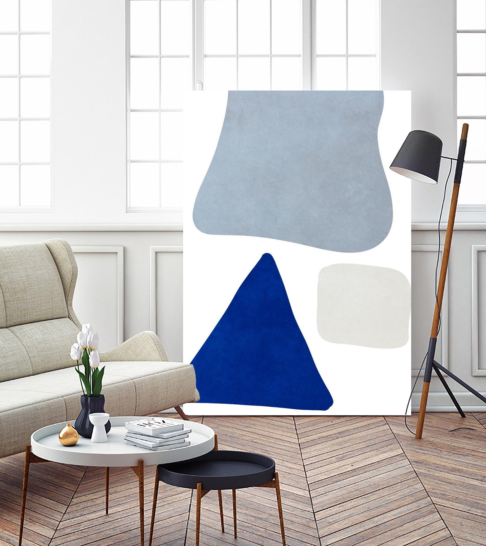 Blue Simple Shapes I by Sd Graphics Studio on GIANT ART - abstract