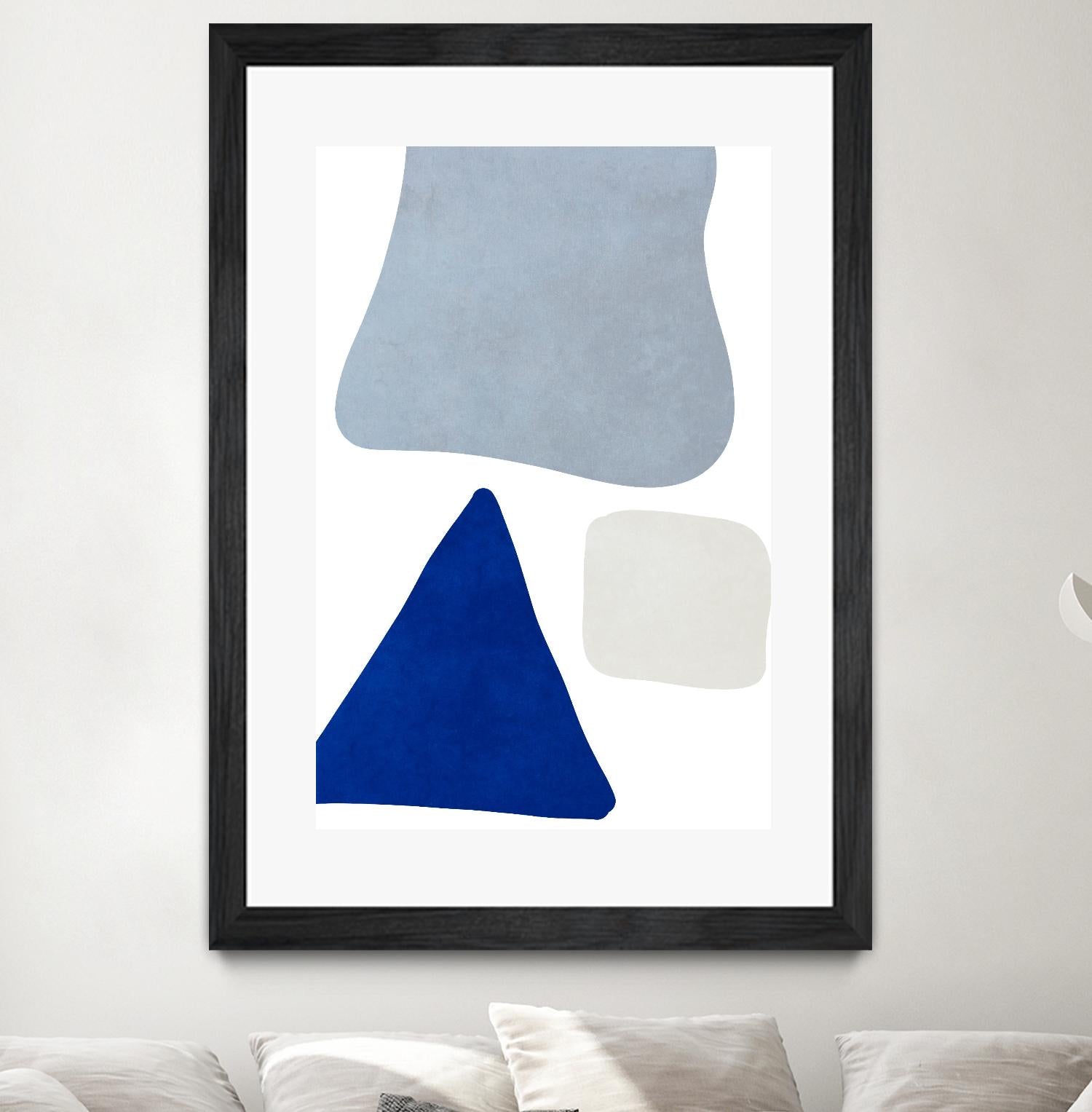 Blue Simple Shapes I by Sd Graphics Studio on GIANT ART - abstract