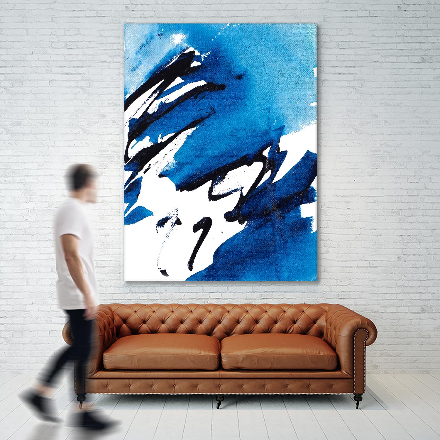 No Time Like the Present I by Lanie Loreth on GIANT ART - blue Abstract