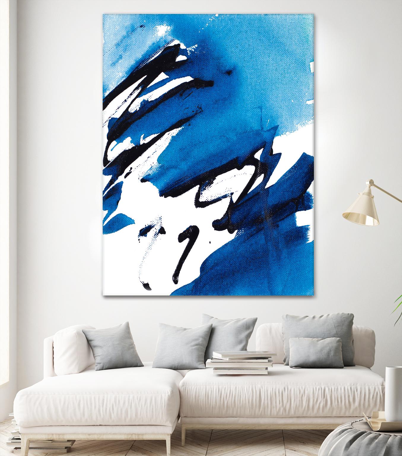No Time Like the Present I by Lanie Loreth on GIANT ART - blue Abstract