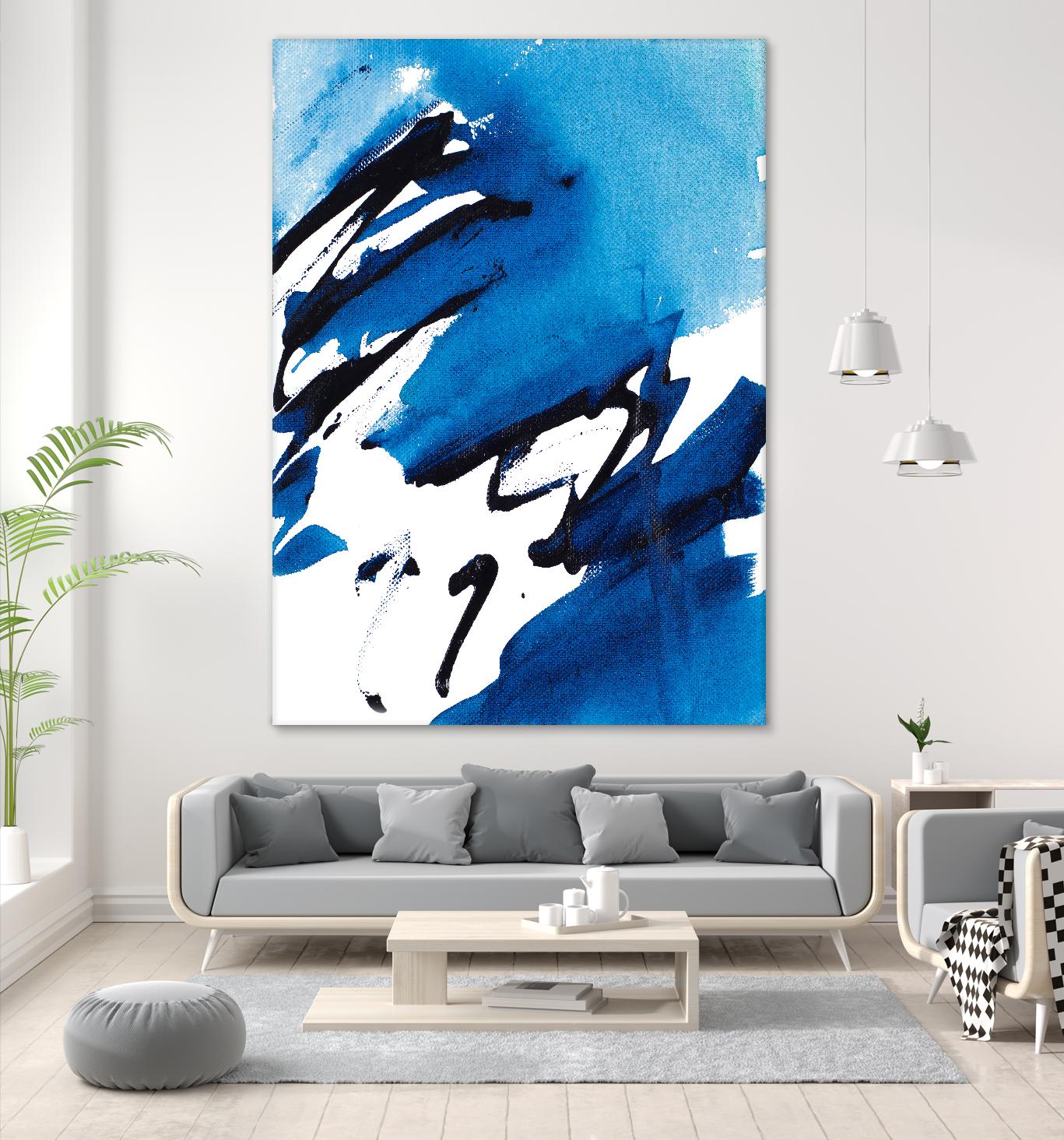 No Time Like the Present I by Lanie Loreth on GIANT ART - blue Abstract