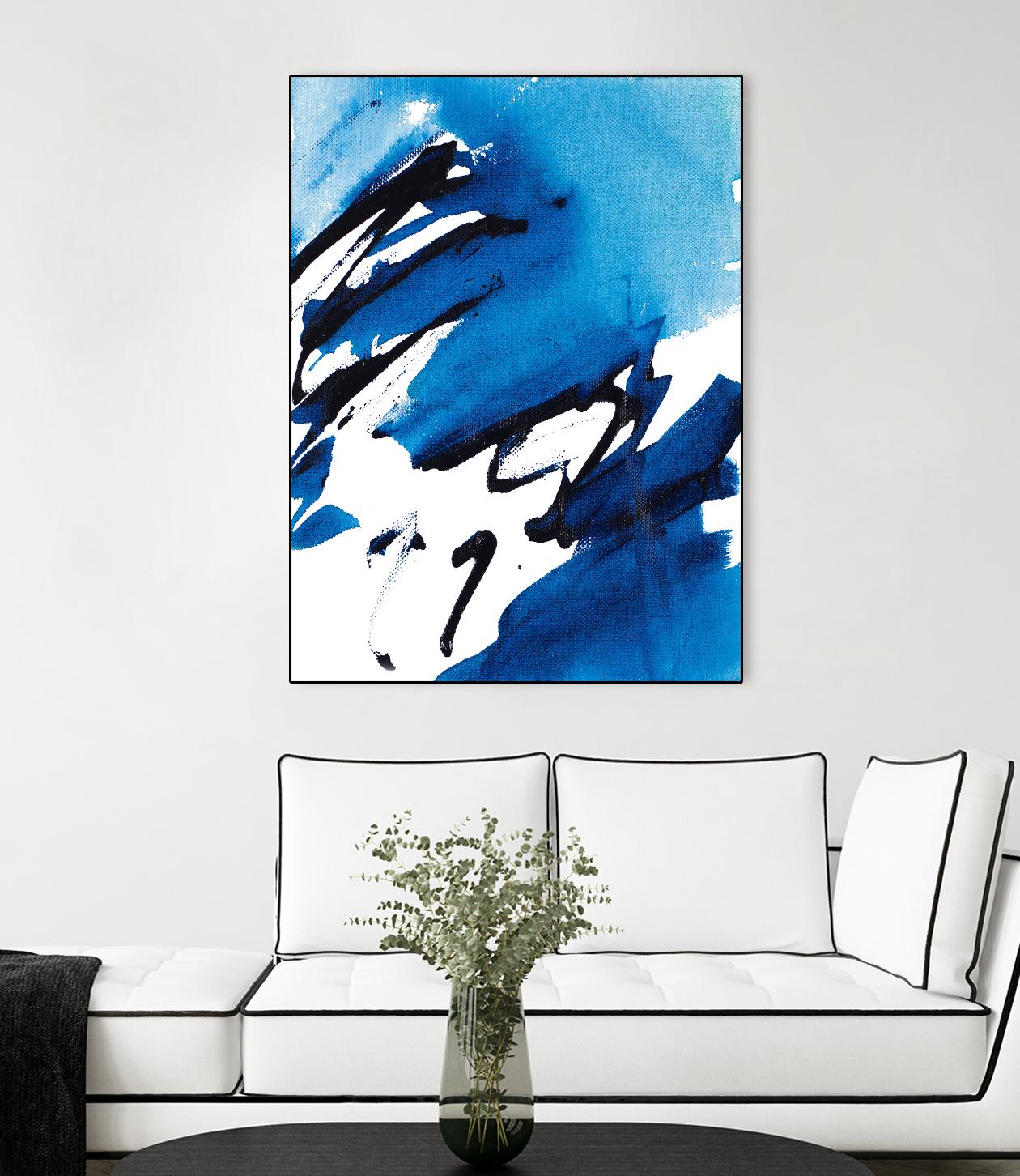 No Time Like the Present I by Lanie Loreth on GIANT ART - blue Abstract