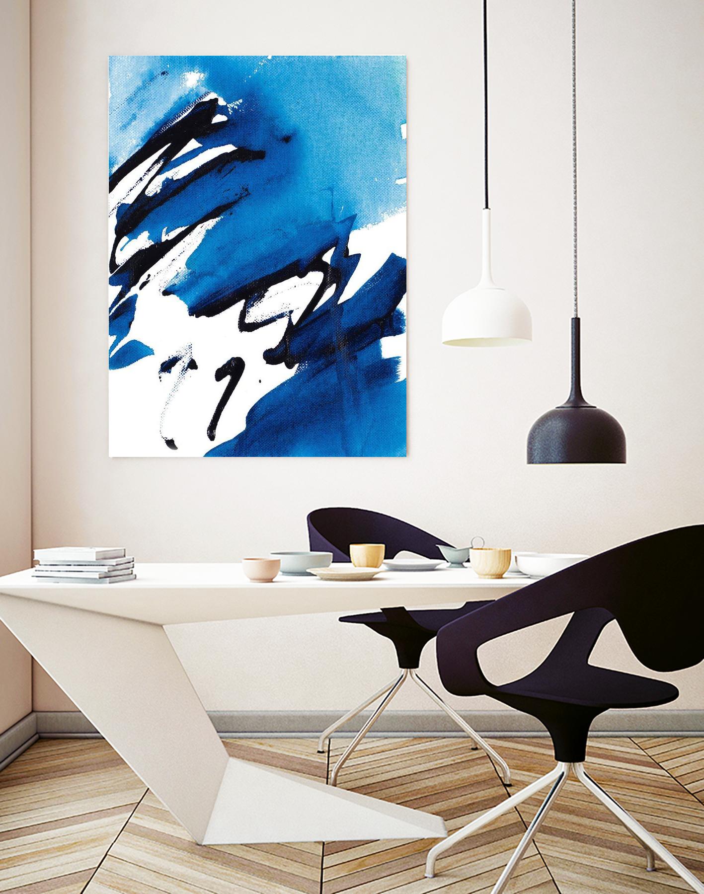 No Time Like the Present I by Lanie Loreth on GIANT ART - blue Abstract