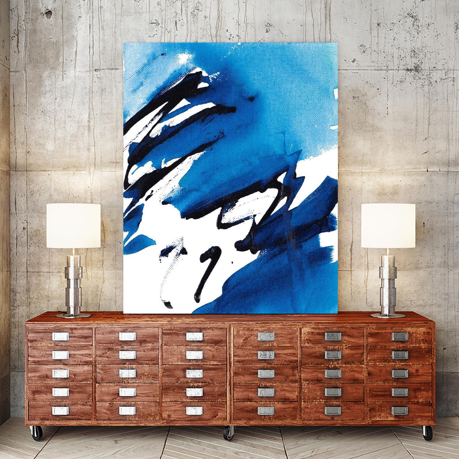 No Time Like the Present I by Lanie Loreth on GIANT ART - blue Abstract