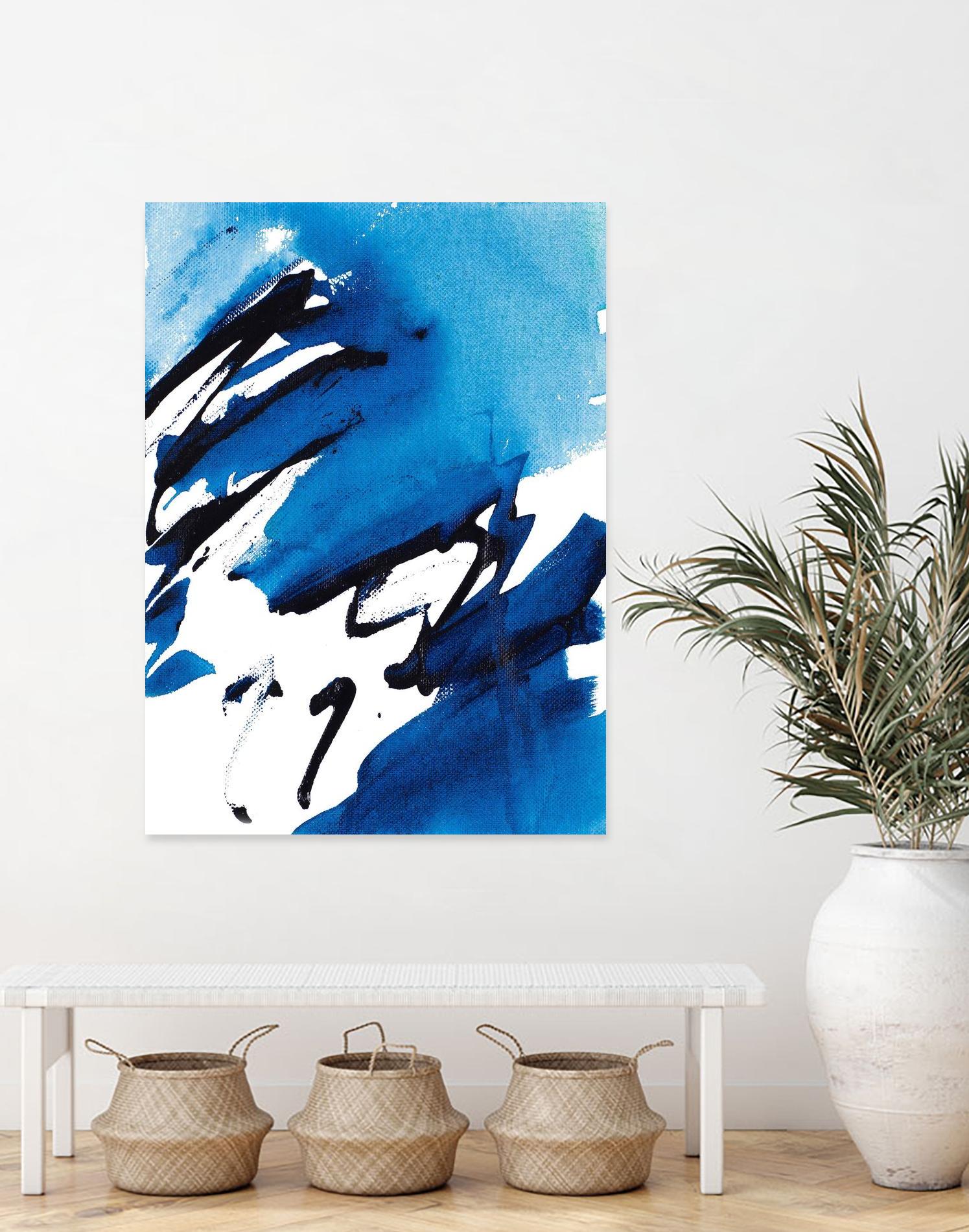 No Time Like the Present I by Lanie Loreth on GIANT ART - blue Abstract