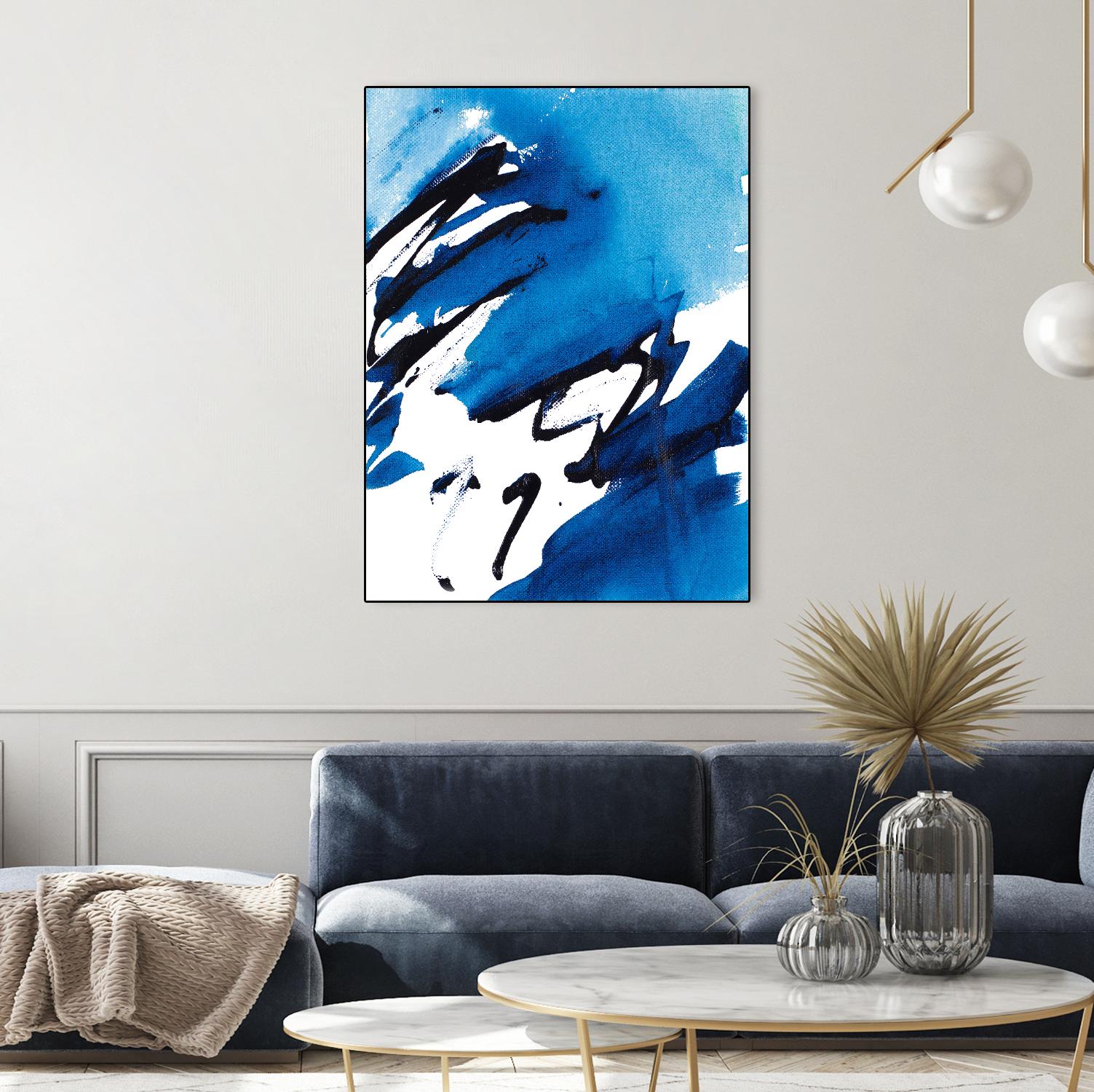 No Time Like the Present I by Lanie Loreth on GIANT ART - blue Abstract