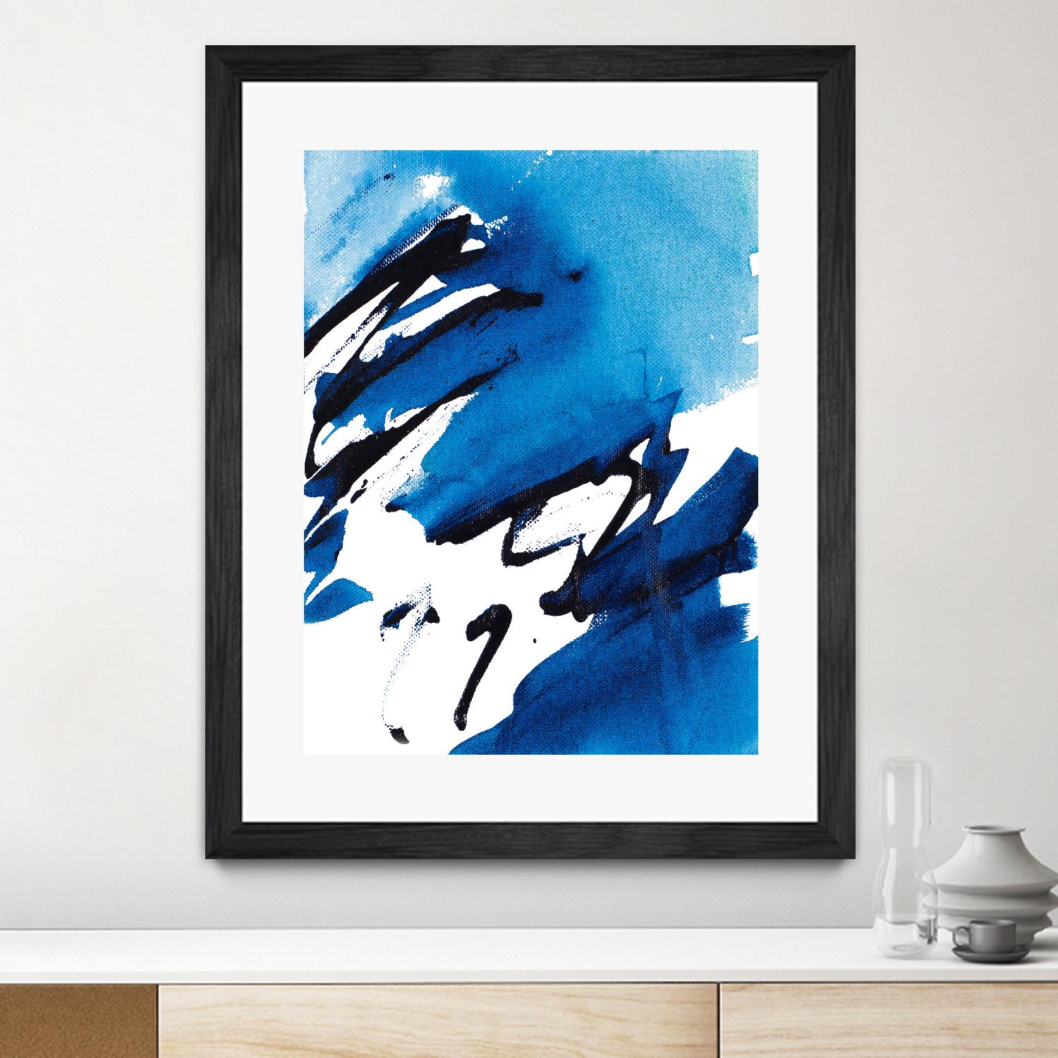 No Time Like the Present I by Lanie Loreth on GIANT ART - blue Abstract