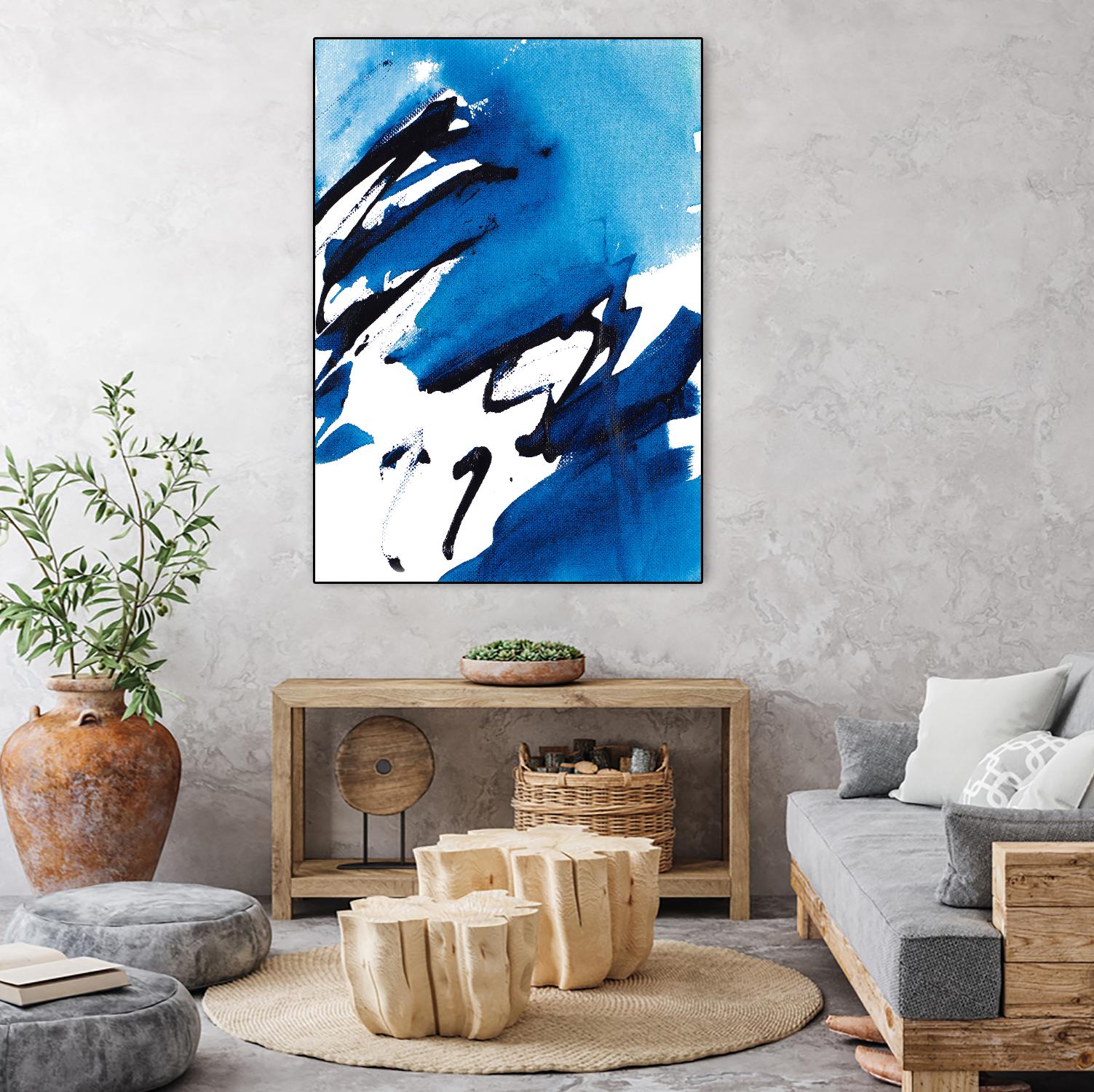 No Time Like the Present I by Lanie Loreth on GIANT ART - blue Abstract