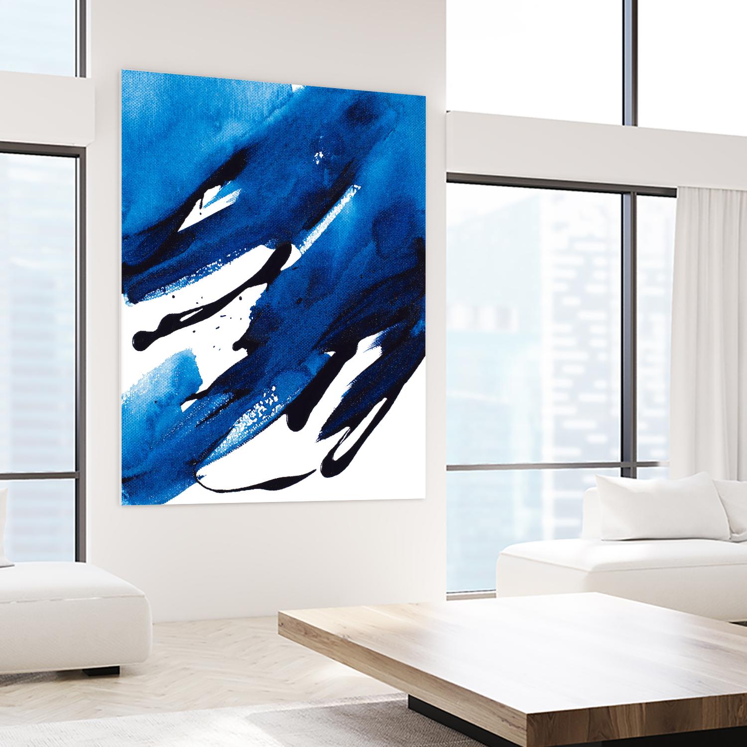 No Time Like the Present II by Lanie Loreth on GIANT ART - blue Abstract