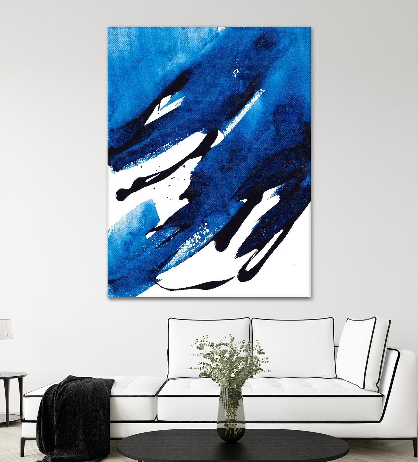 No Time Like the Present II by Lanie Loreth on GIANT ART - blue Abstract