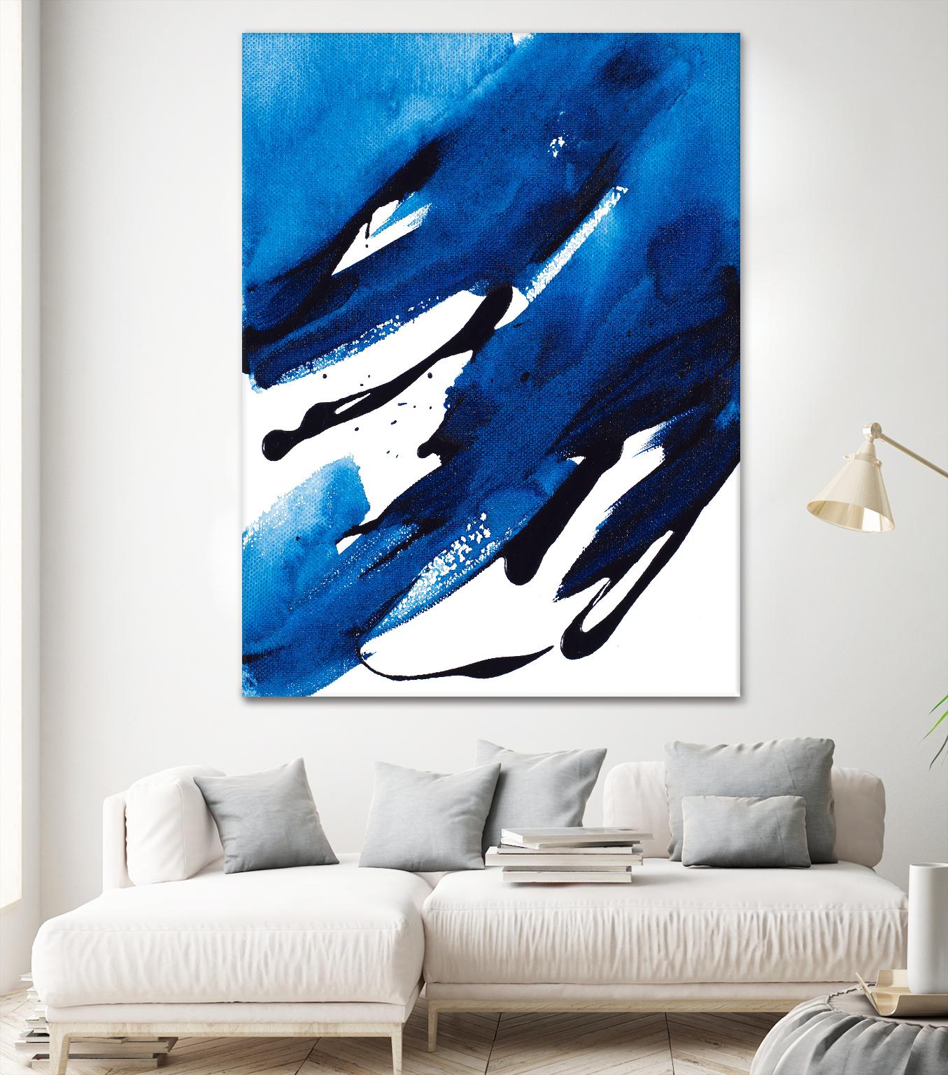 No Time Like the Present II by Lanie Loreth on GIANT ART - blue Abstract