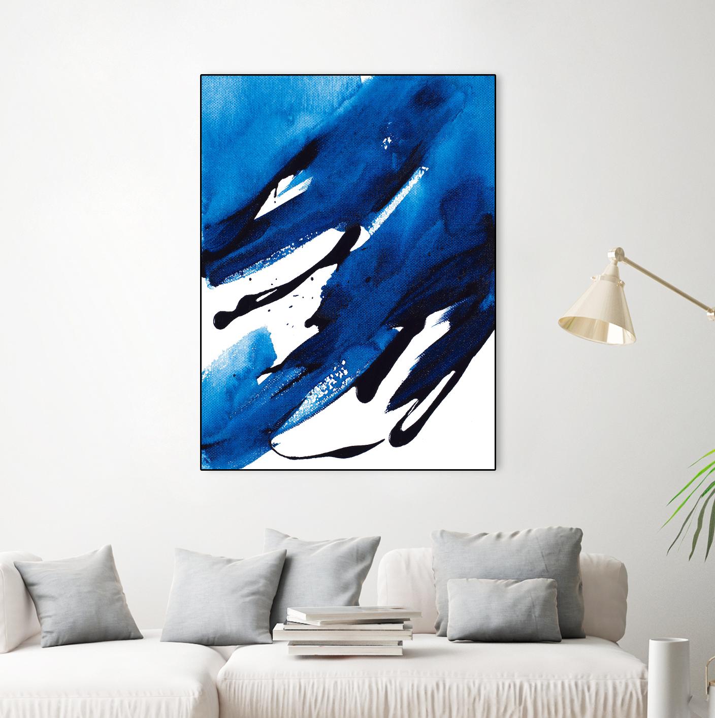 No Time Like the Present II by Lanie Loreth on GIANT ART - blue Abstract