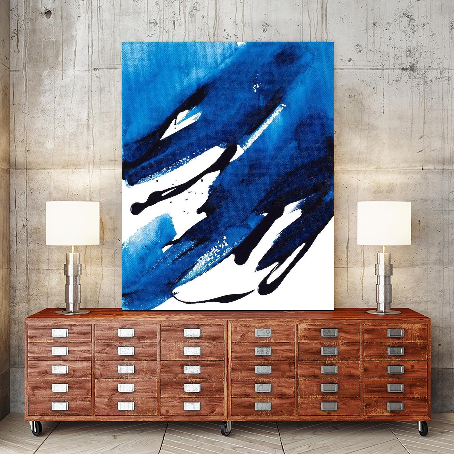 No Time Like the Present II by Lanie Loreth on GIANT ART - blue Abstract