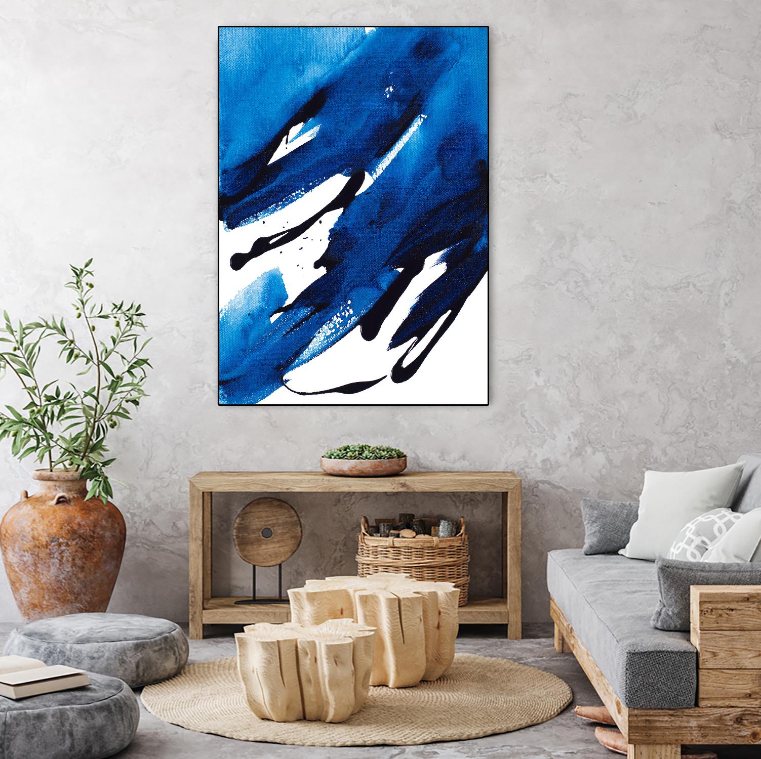 No Time Like the Present II by Lanie Loreth on GIANT ART - blue Abstract