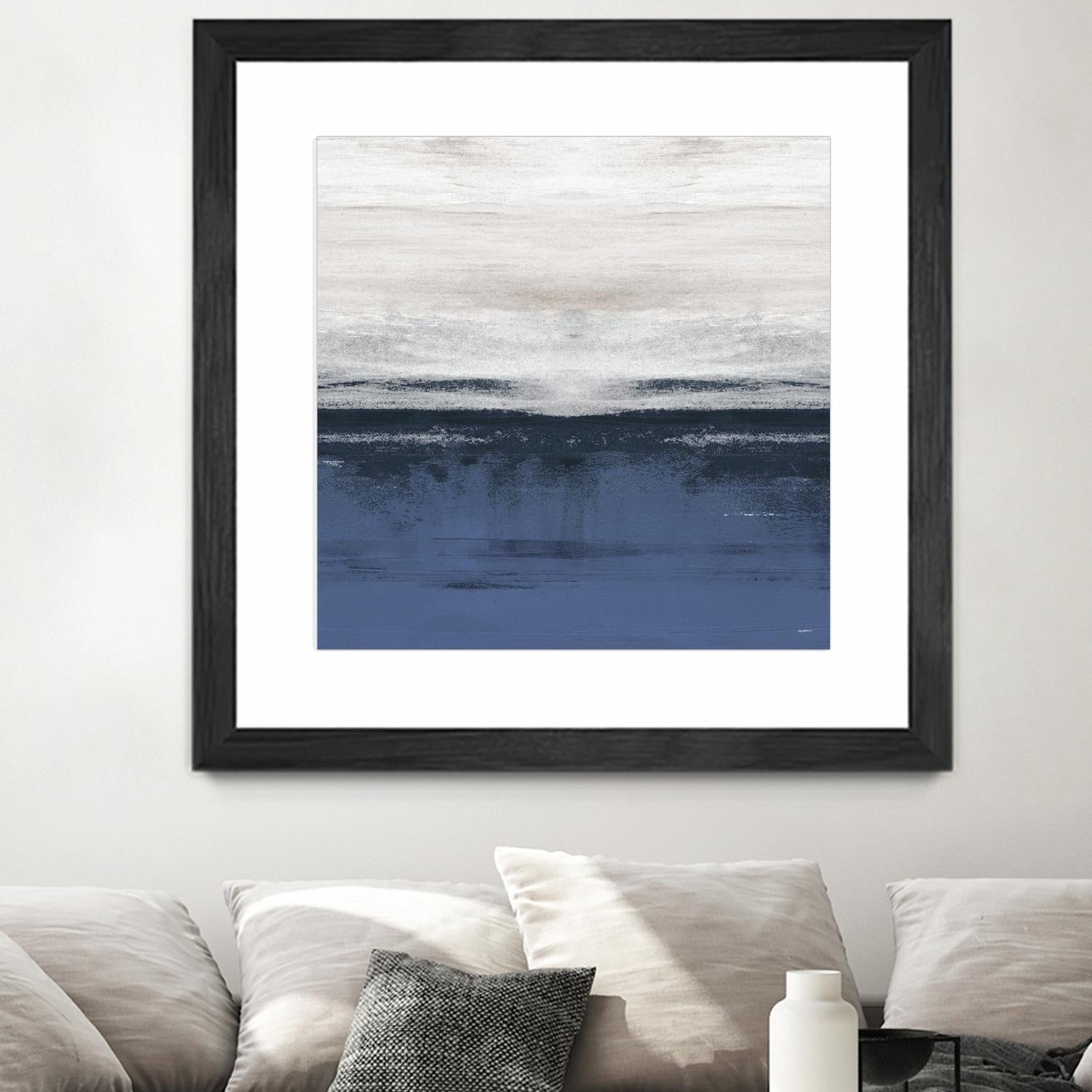 Familiar Feeling Blue Square II by Dan Meneely on GIANT ART - abstract