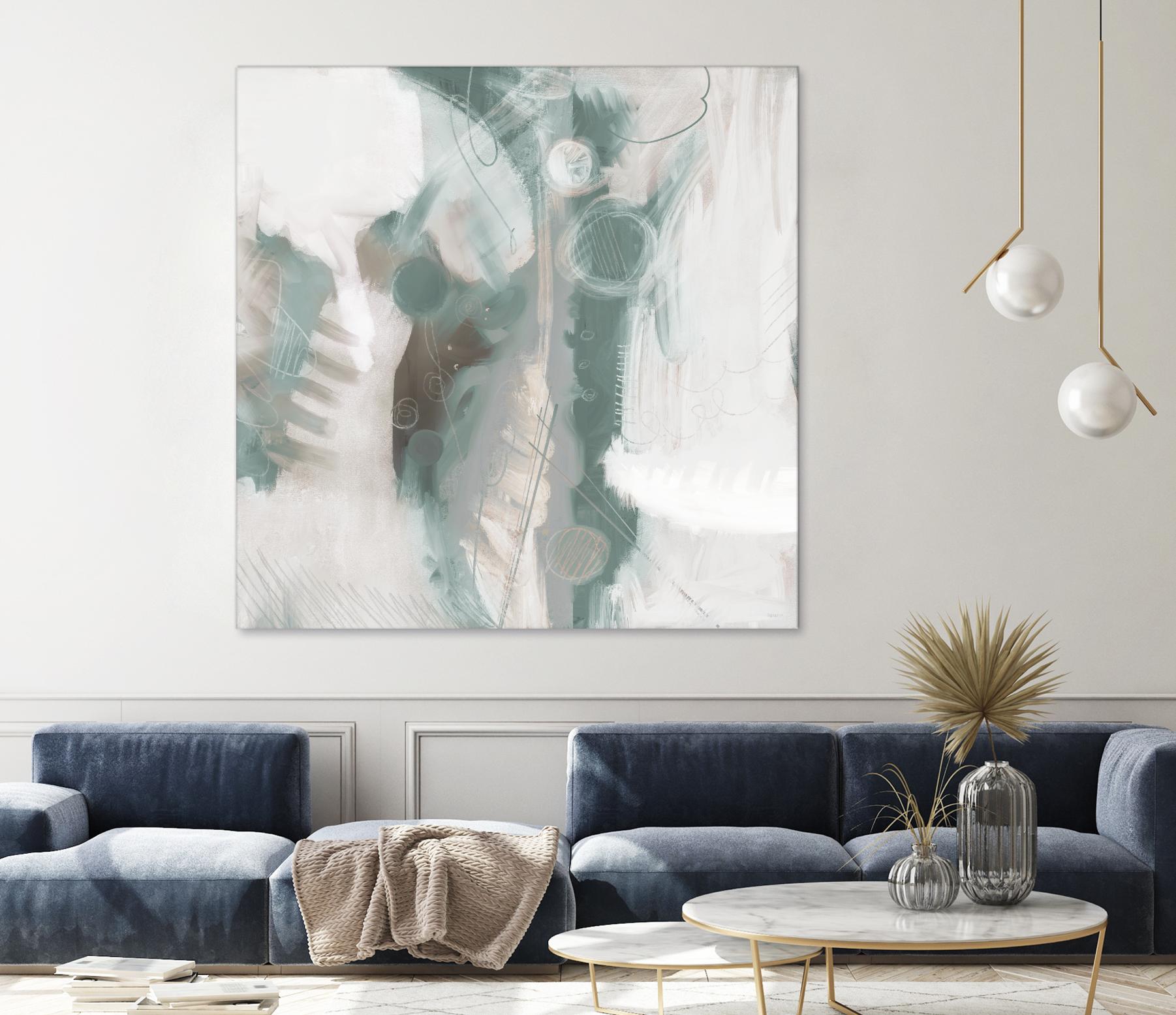 Down the River Abstract I by Dan Meneely on GIANT ART - green Abstract