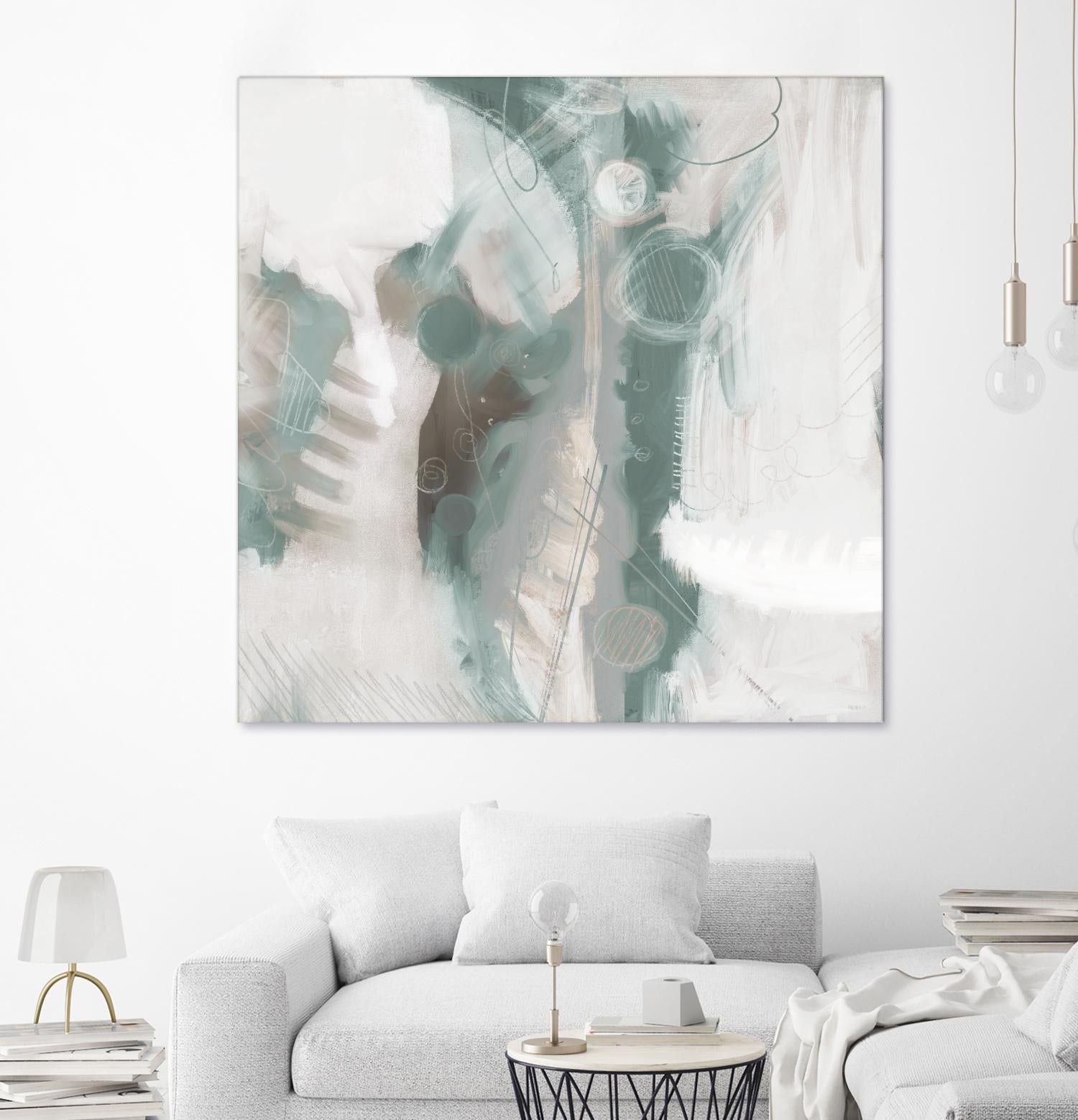 Down the River Abstract I by Dan Meneely on GIANT ART - green Abstract