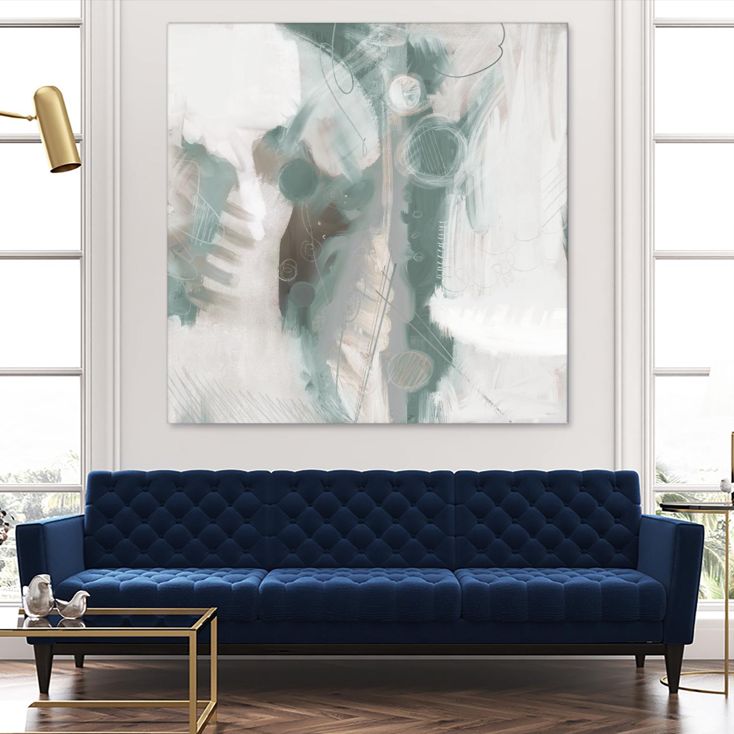 Down the River Abstract I by Dan Meneely on GIANT ART - green Abstract