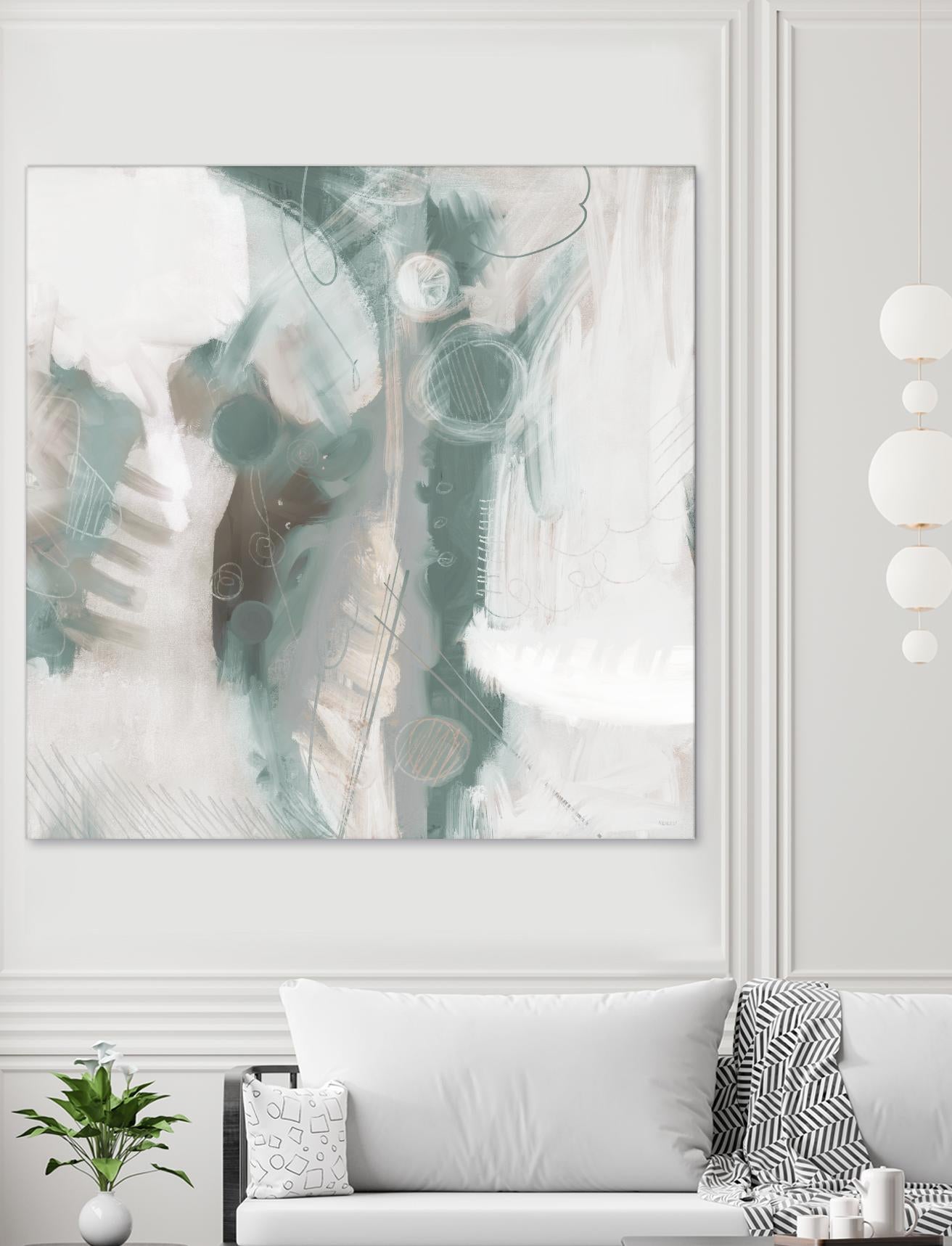 Down the River Abstract I by Dan Meneely on GIANT ART - green Abstract