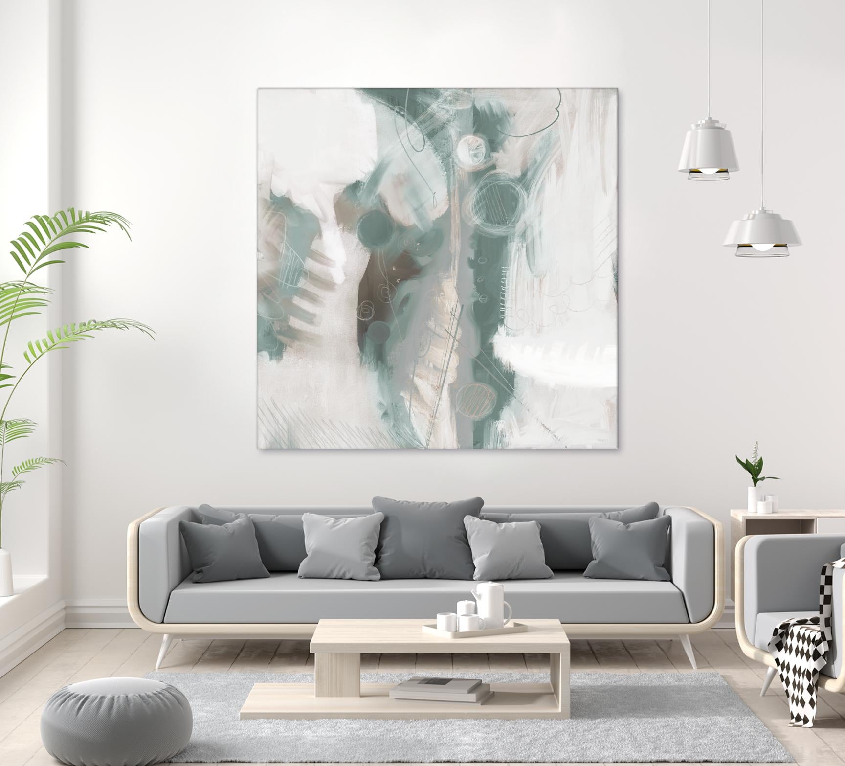 Down the River Abstract I by Dan Meneely on GIANT ART - green Abstract