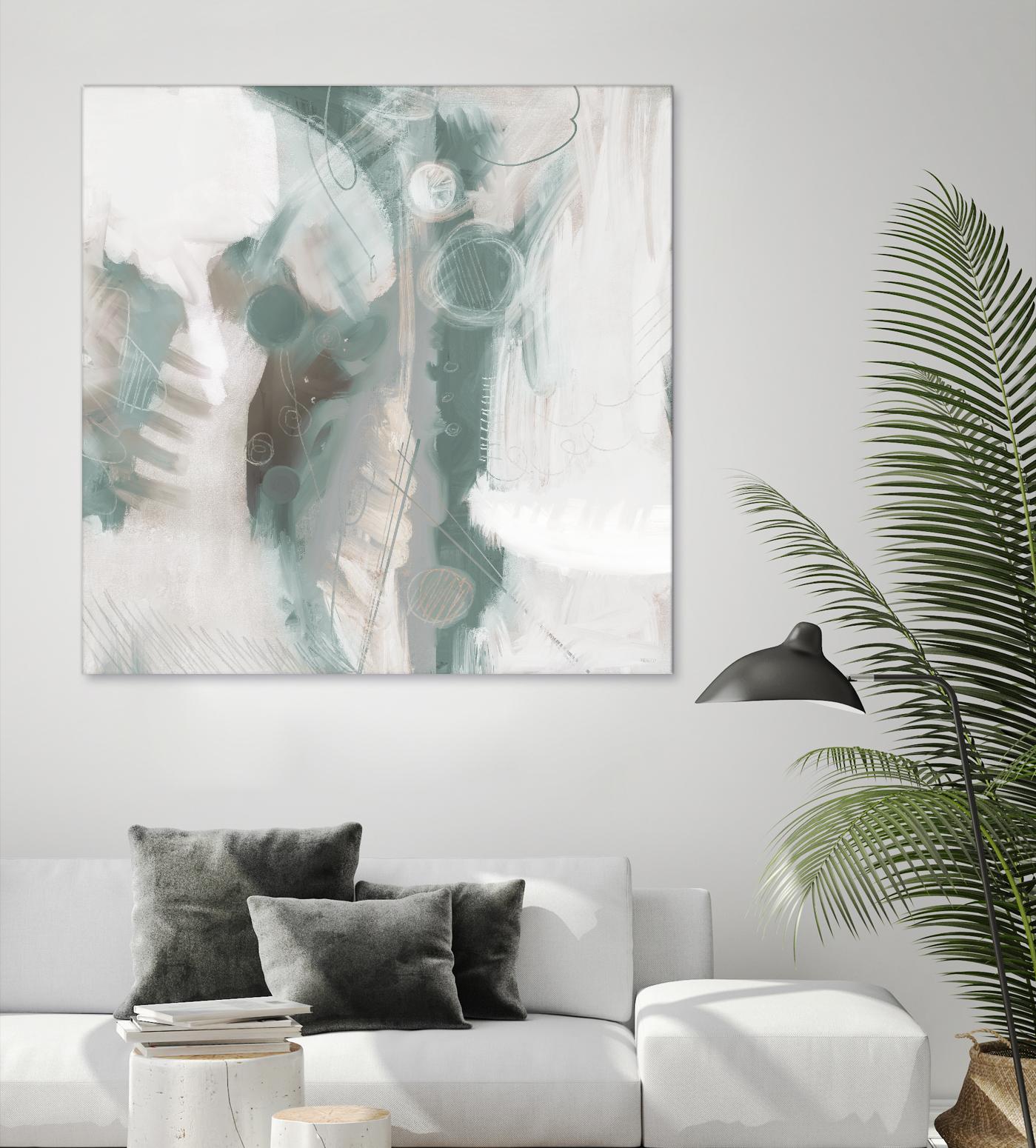 Down the River Abstract I by Dan Meneely on GIANT ART - green Abstract