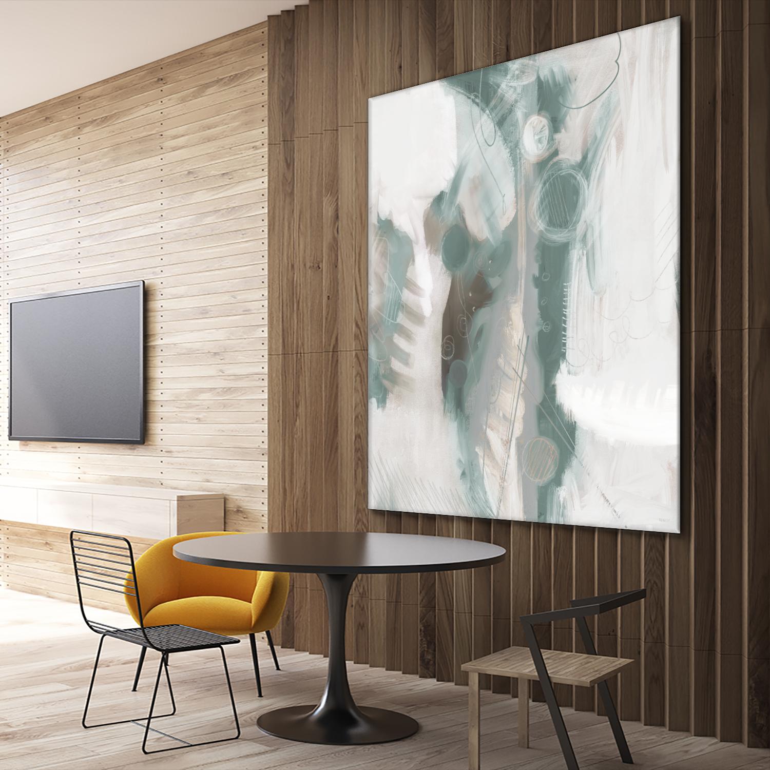 Down the River Abstract I by Dan Meneely on GIANT ART - green Abstract