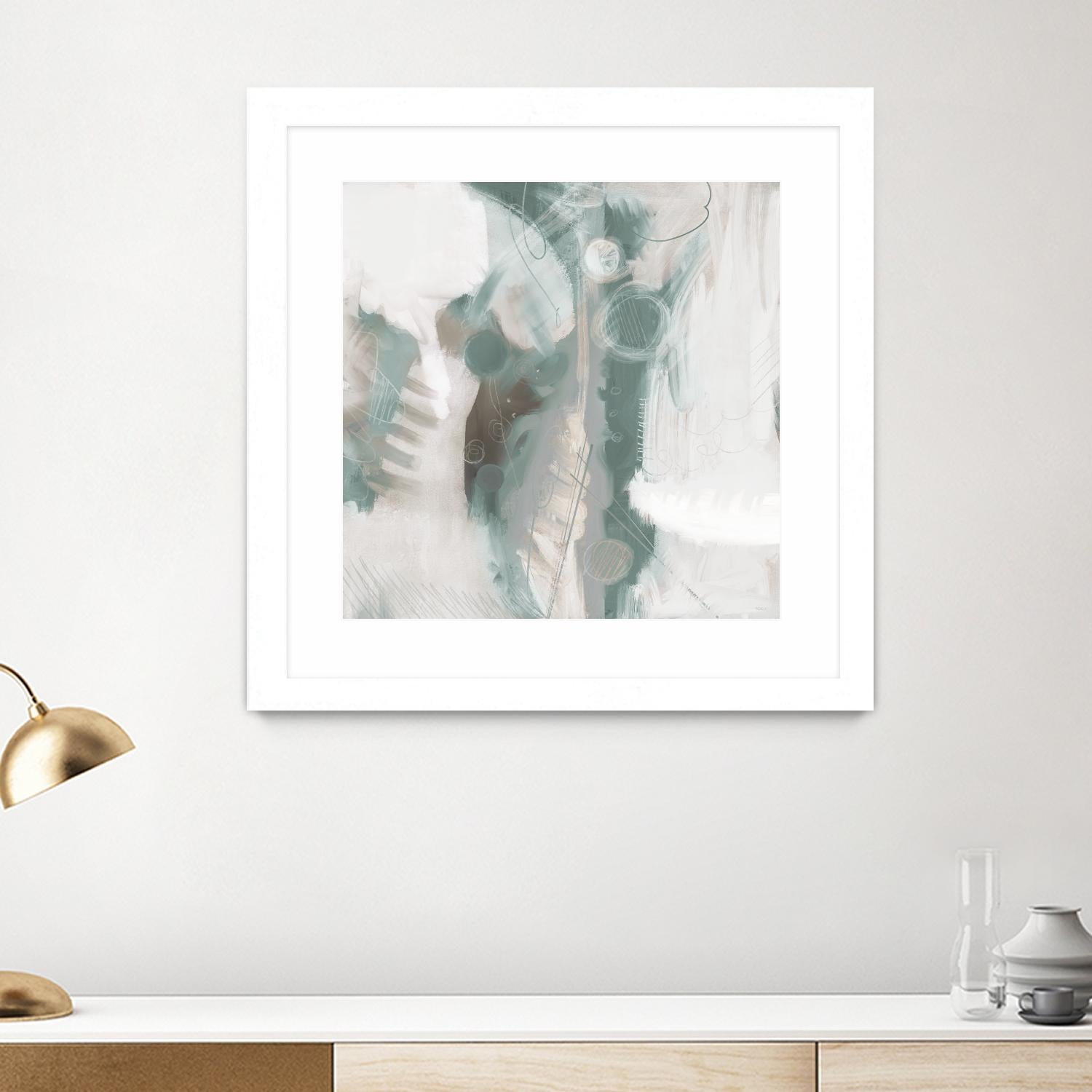 Down the River Abstract I by Dan Meneely on GIANT ART - green Abstract