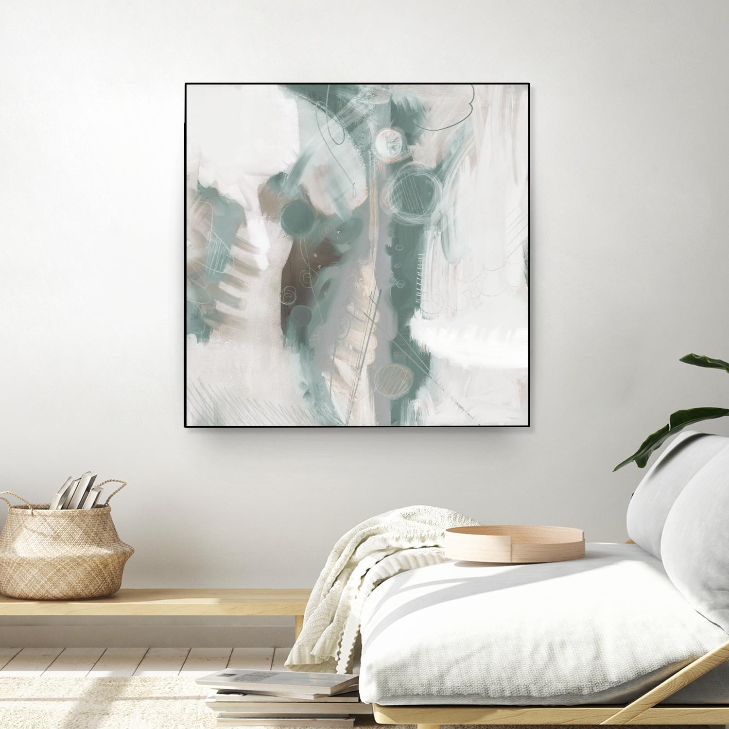 Down the River Abstract I by Dan Meneely on GIANT ART - green Abstract