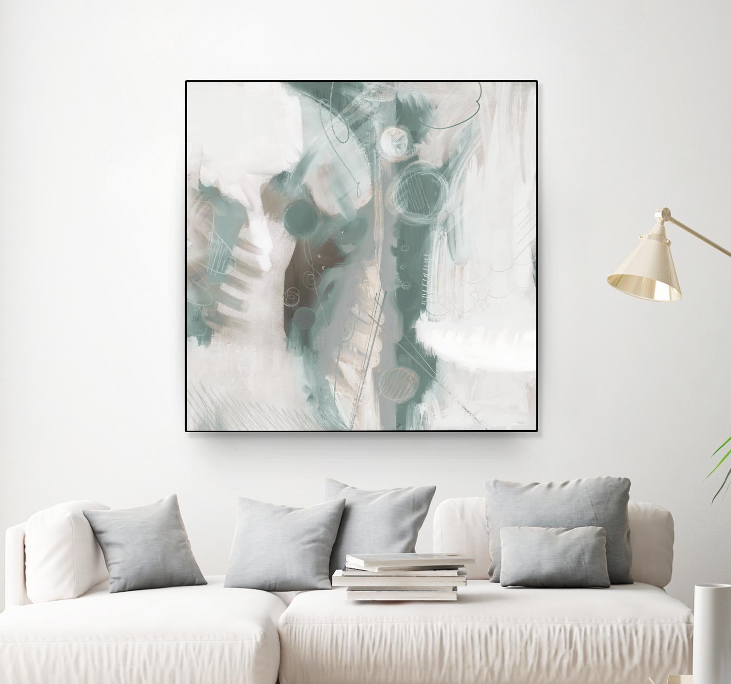 Down the River Abstract I by Dan Meneely on GIANT ART - green Abstract