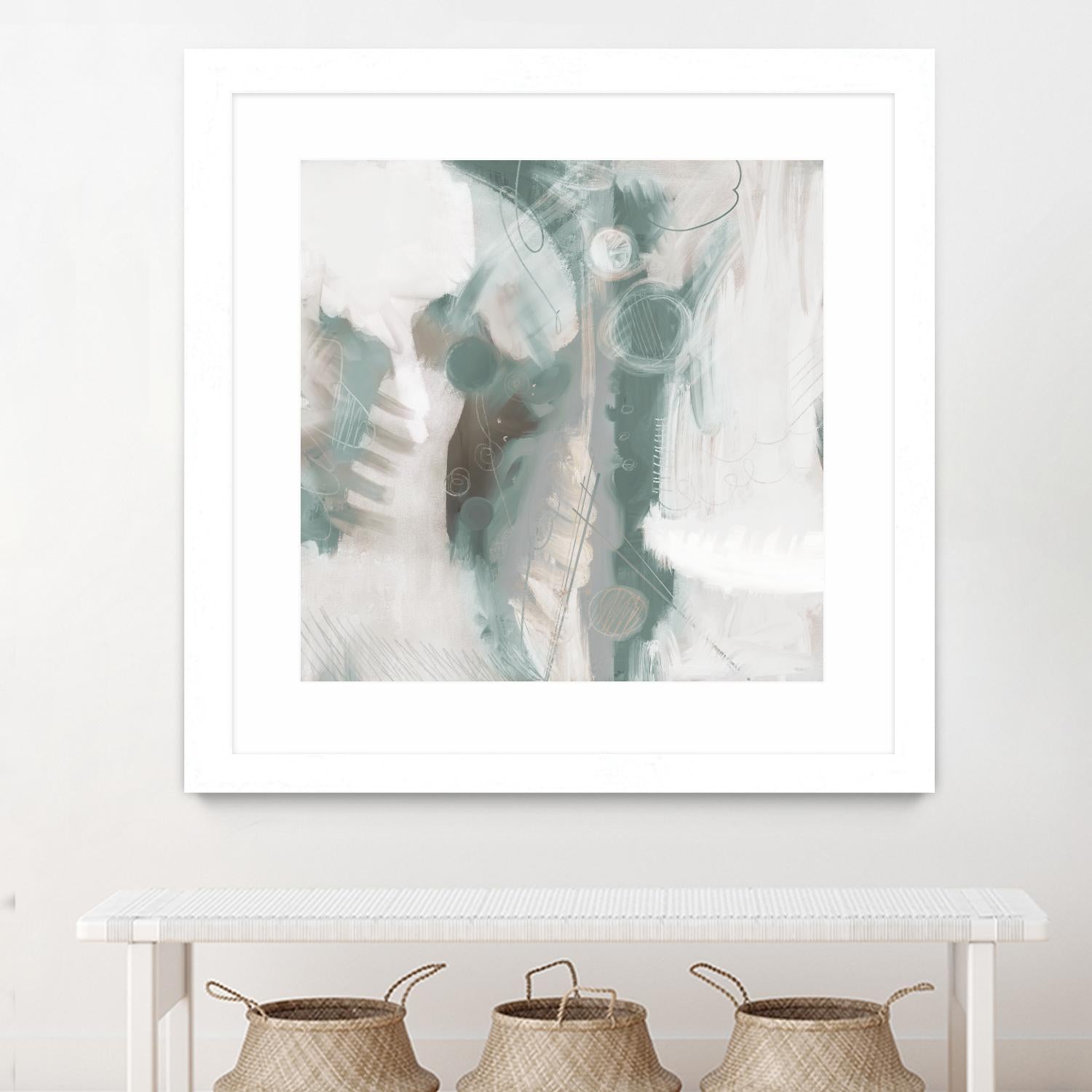 Down the River Abstract I by Dan Meneely on GIANT ART - green Abstract