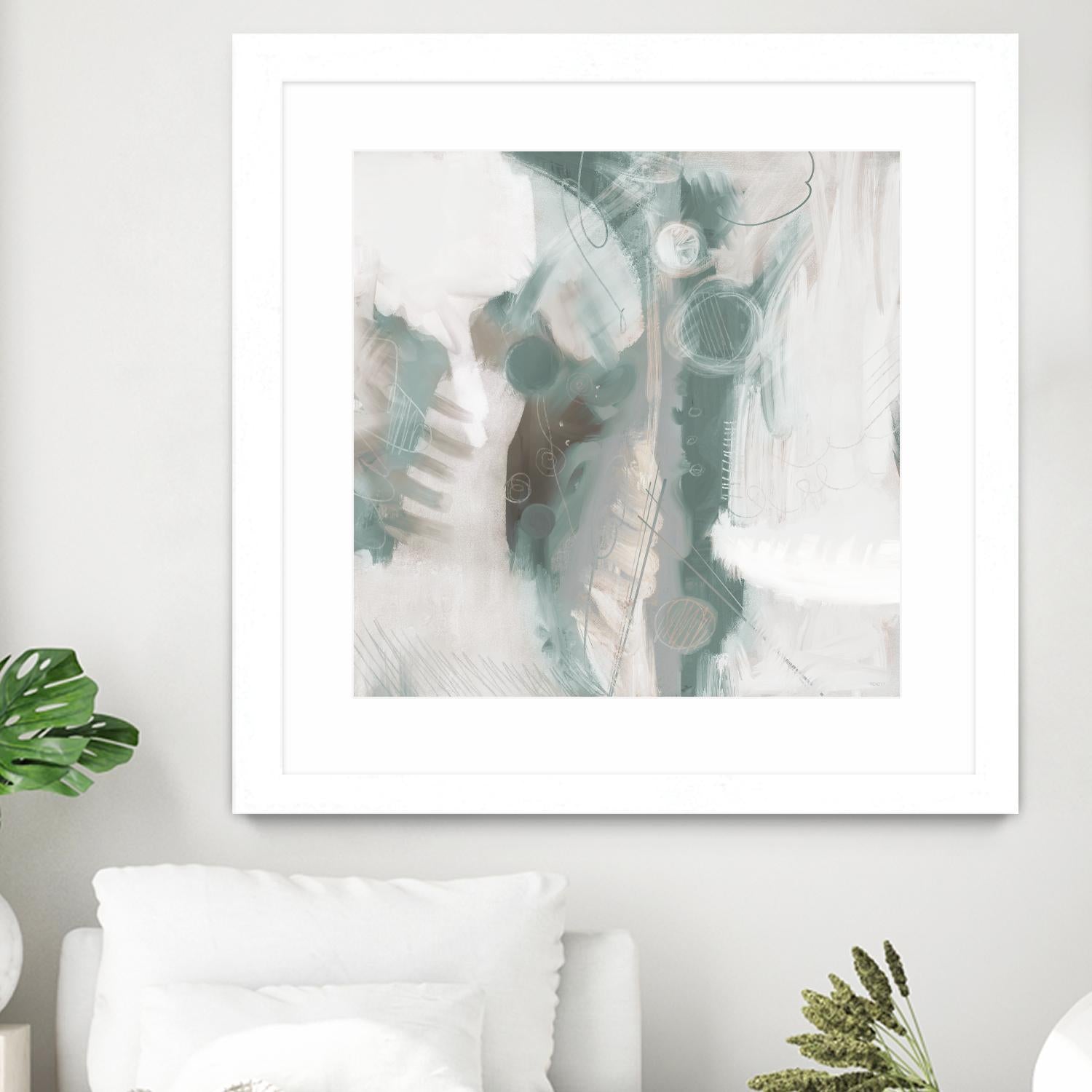 Down the River Abstract I by Dan Meneely on GIANT ART - green Abstract