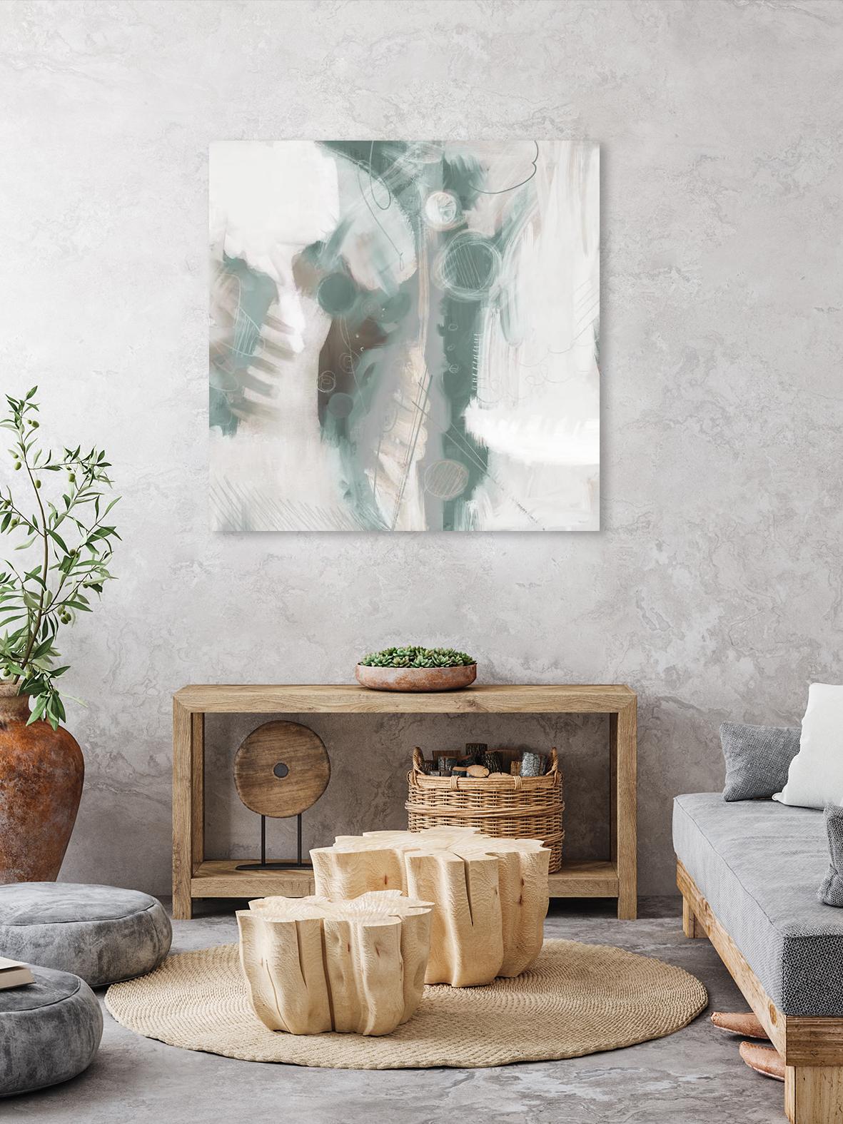 Down the River Abstract I by Dan Meneely on GIANT ART - green Abstract