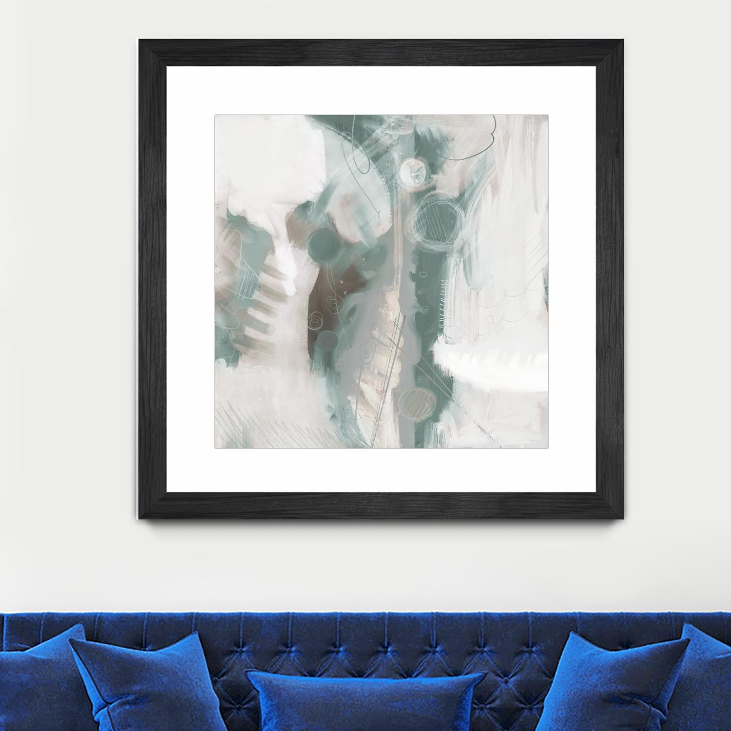 Down the River Abstract I by Dan Meneely on GIANT ART - green Abstract