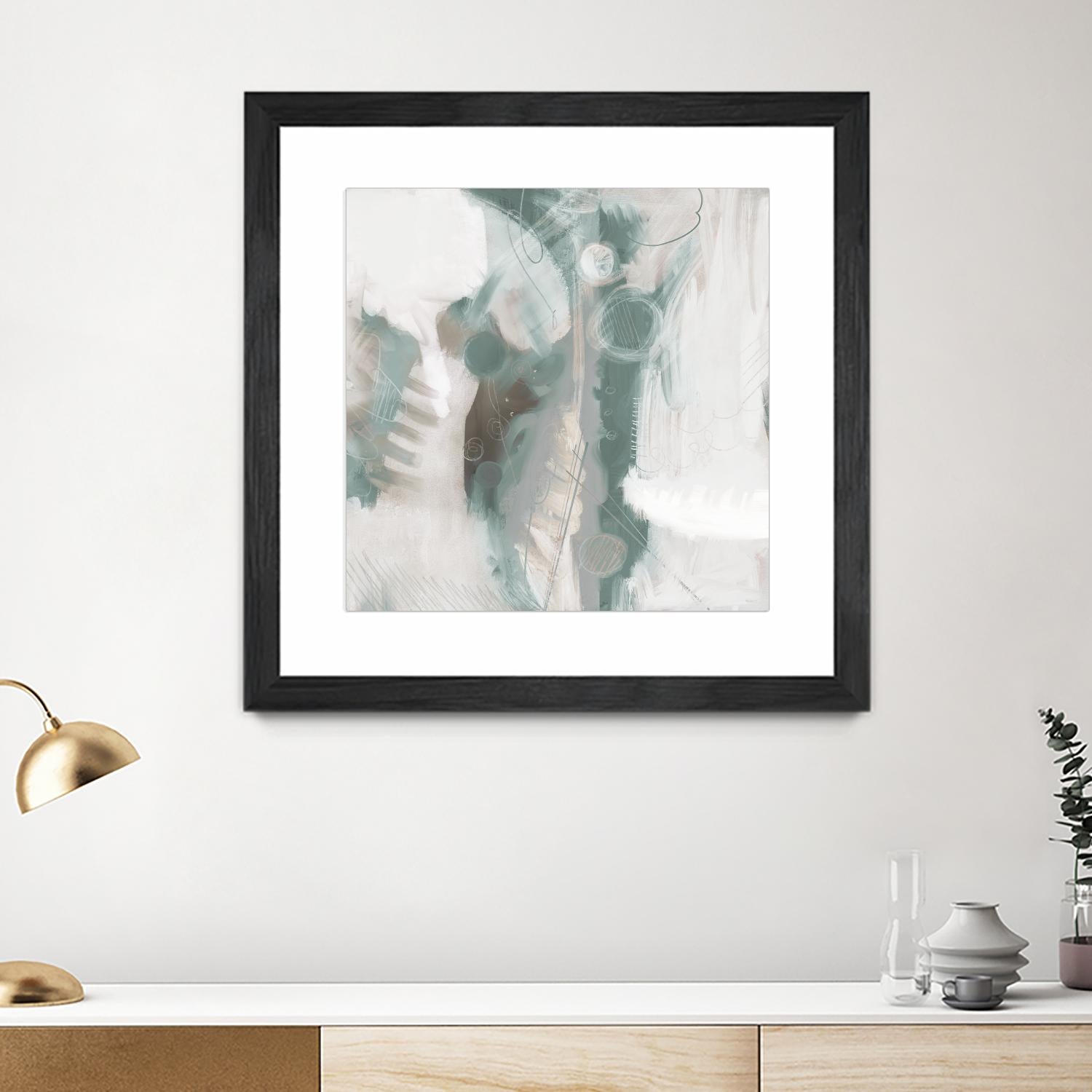 Down the River Abstract I by Dan Meneely on GIANT ART - green Abstract