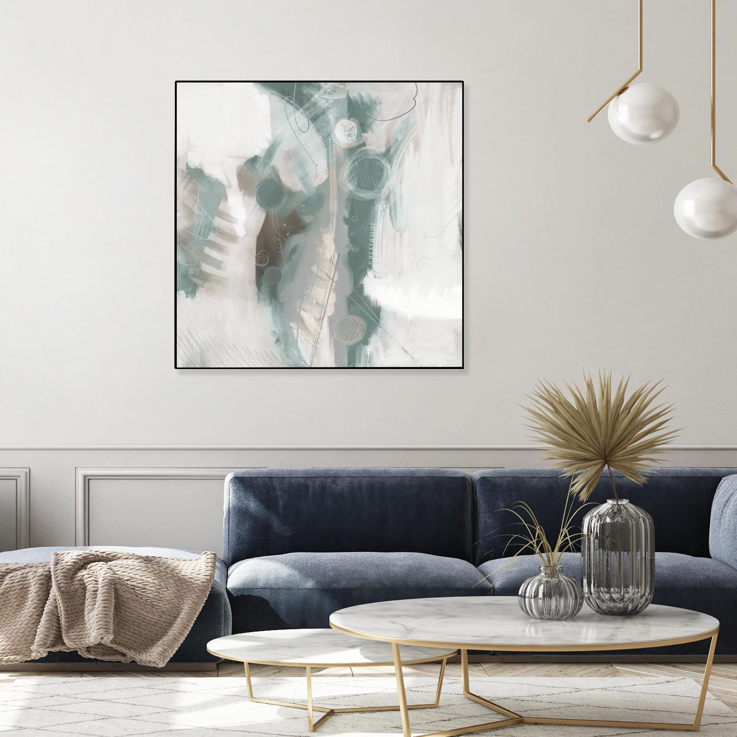 Down the River Abstract I by Dan Meneely on GIANT ART - green Abstract