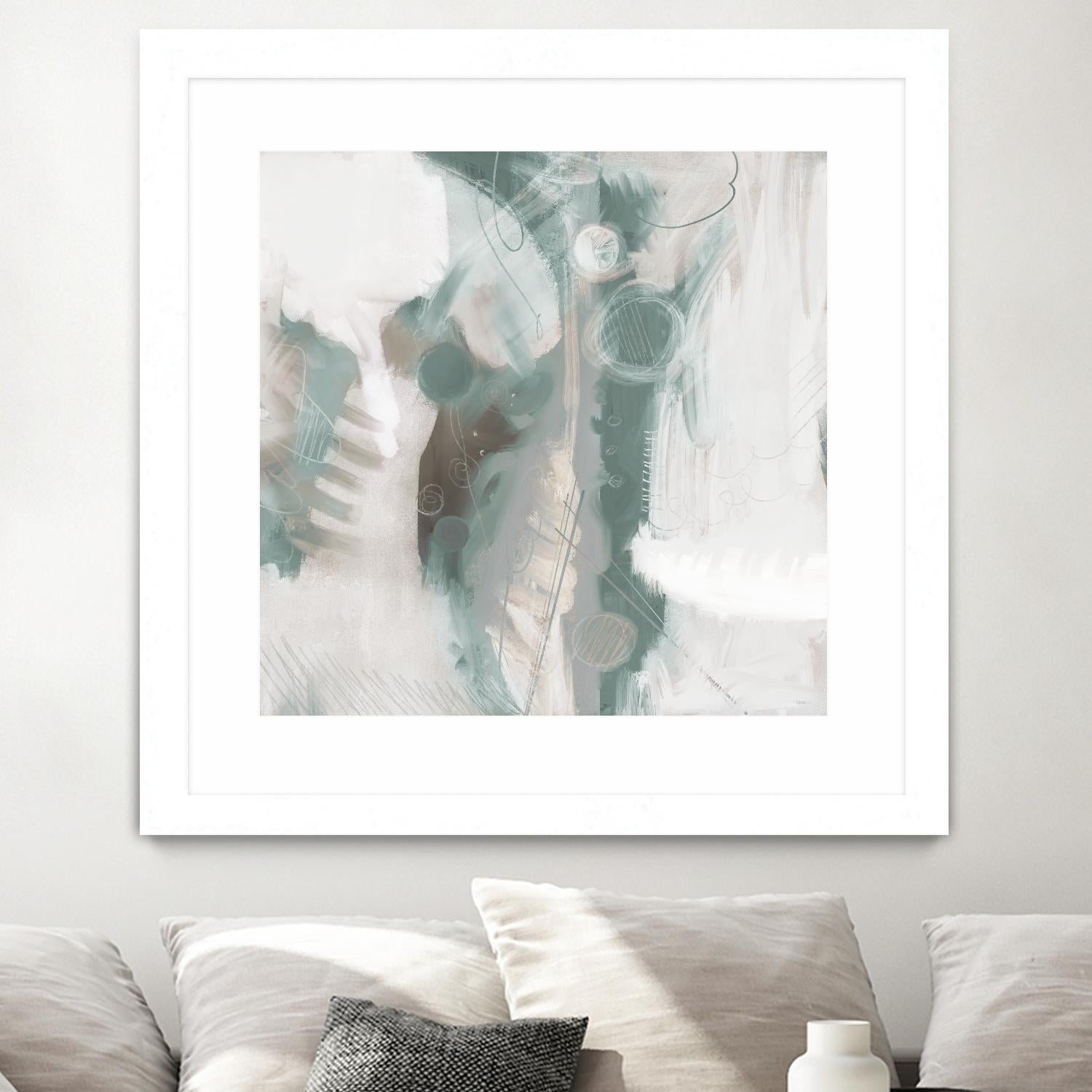 Down the River Abstract I by Dan Meneely on GIANT ART - green Abstract