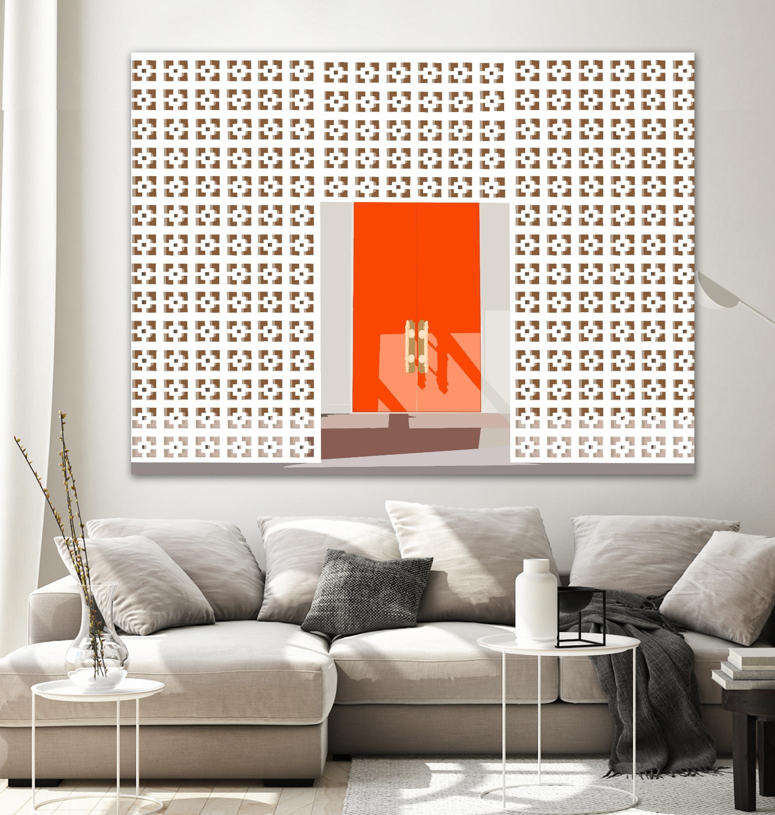 Mid Century Modern Front Door by Jen Bucheli on GIANT ART - decorative