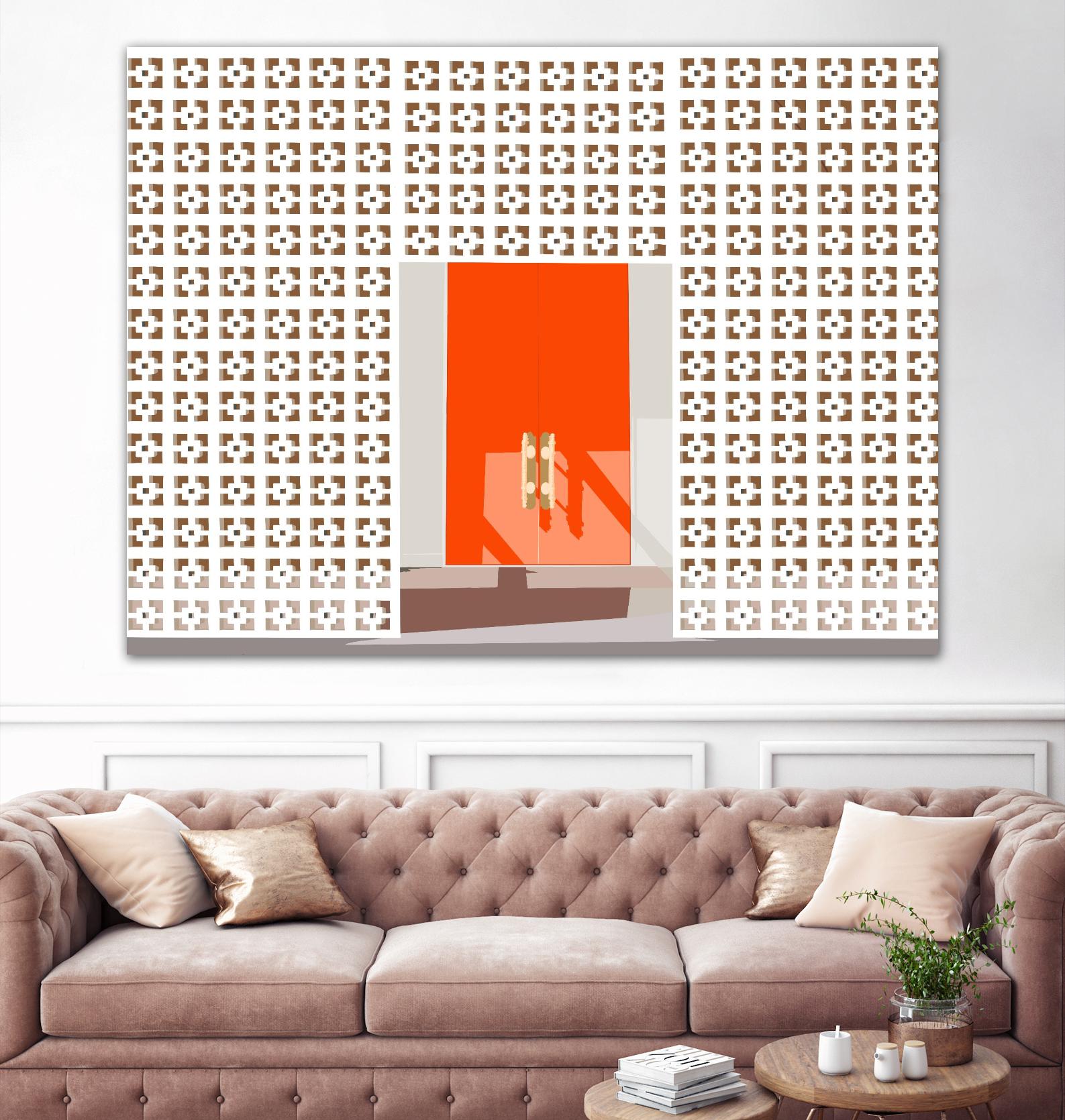 Mid Century Modern Front Door by Jen Bucheli on GIANT ART - decorative