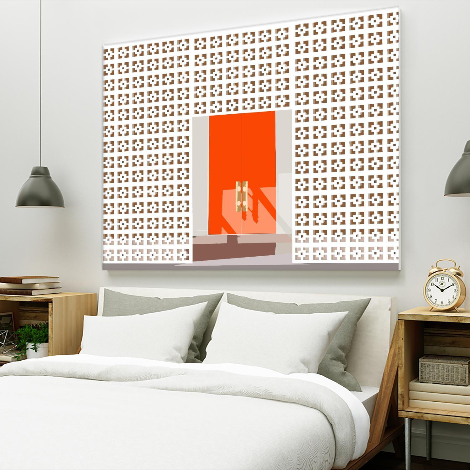 Mid Century Modern Front Door by Jen Bucheli on GIANT ART - decorative