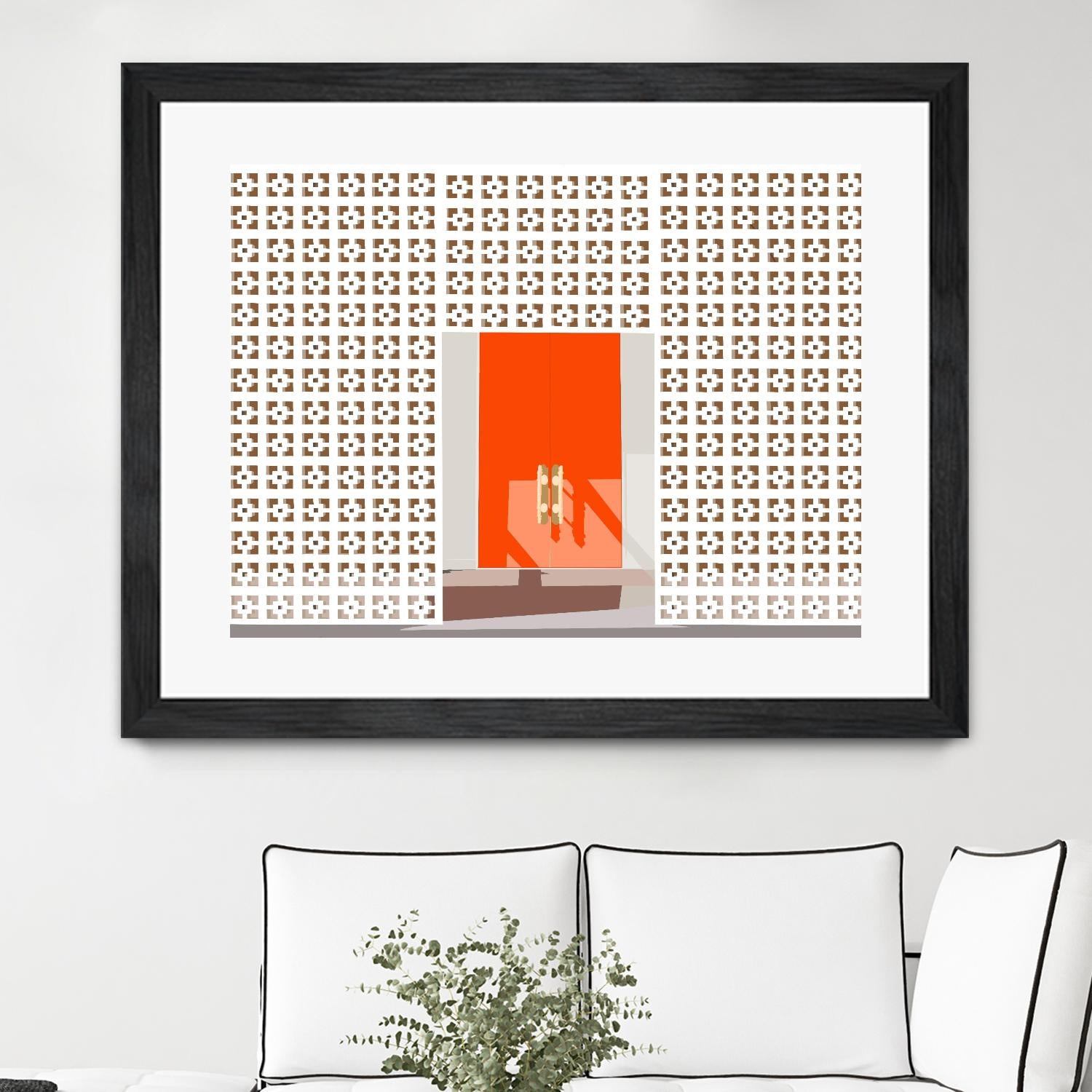 Mid Century Modern Front Door by Jen Bucheli on GIANT ART - decorative