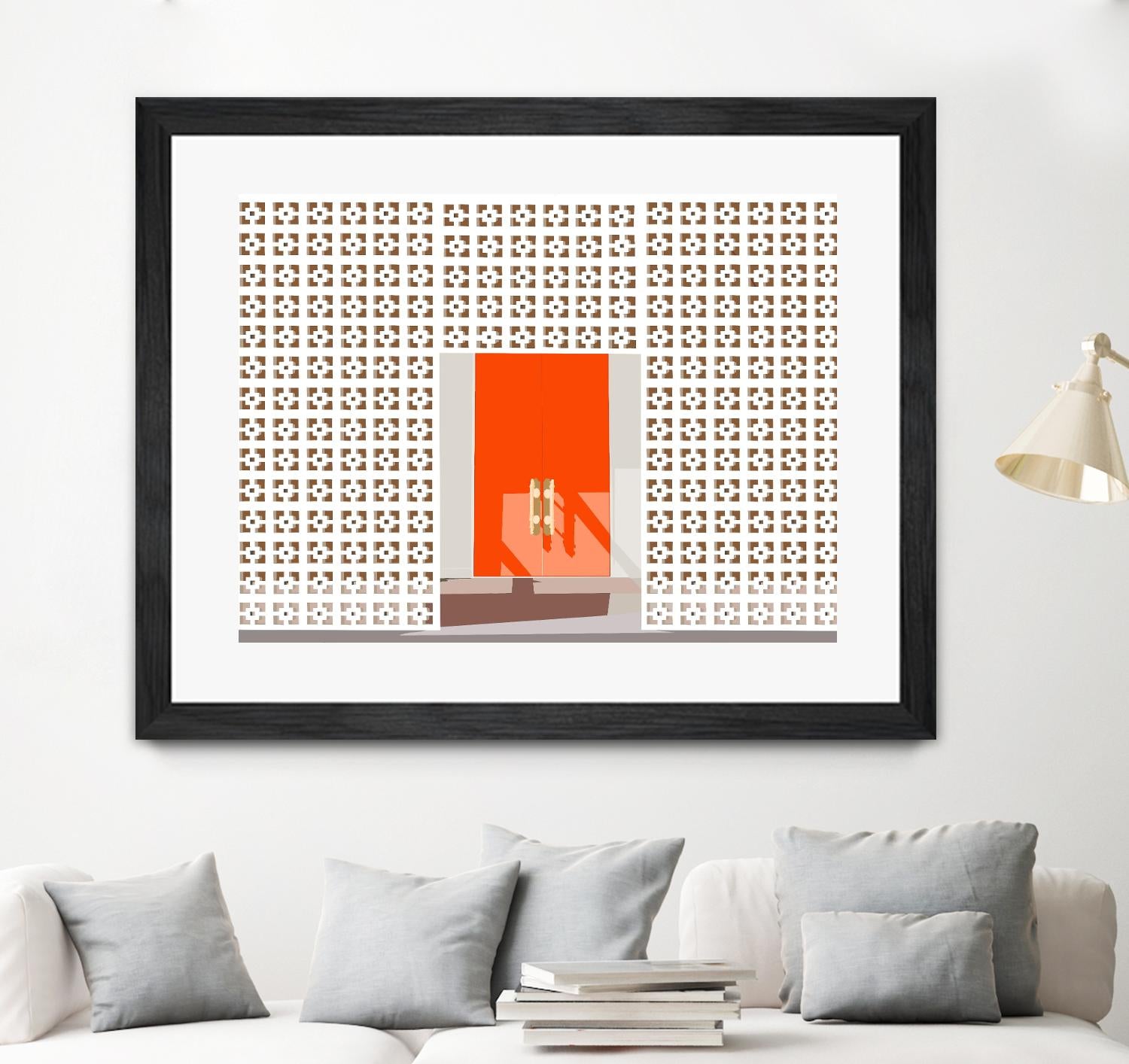 Mid Century Modern Front Door by Jen Bucheli on GIANT ART - decorative