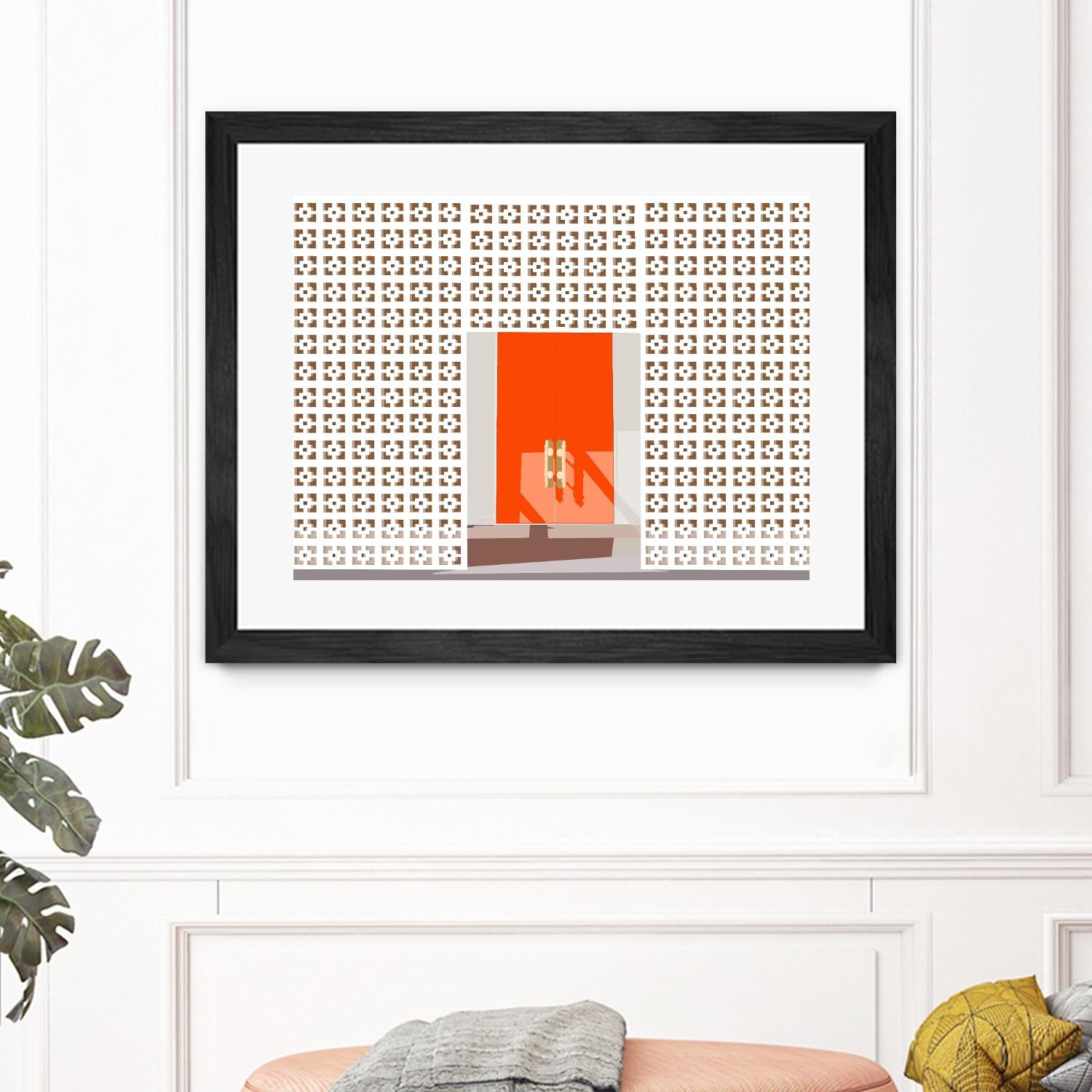 Mid Century Modern Front Door by Jen Bucheli on GIANT ART - decorative