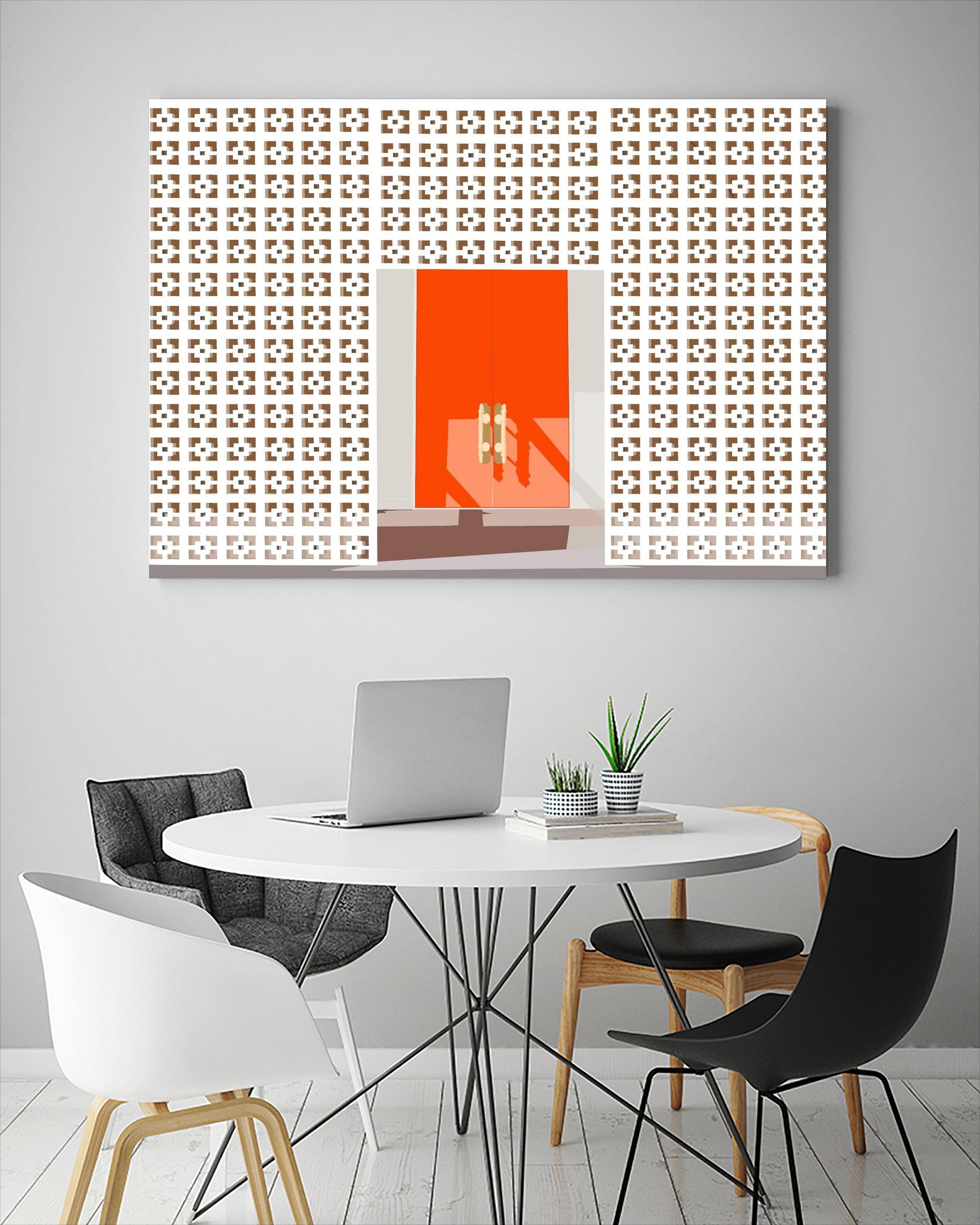 Mid Century Modern Front Door by Jen Bucheli on GIANT ART - decorative