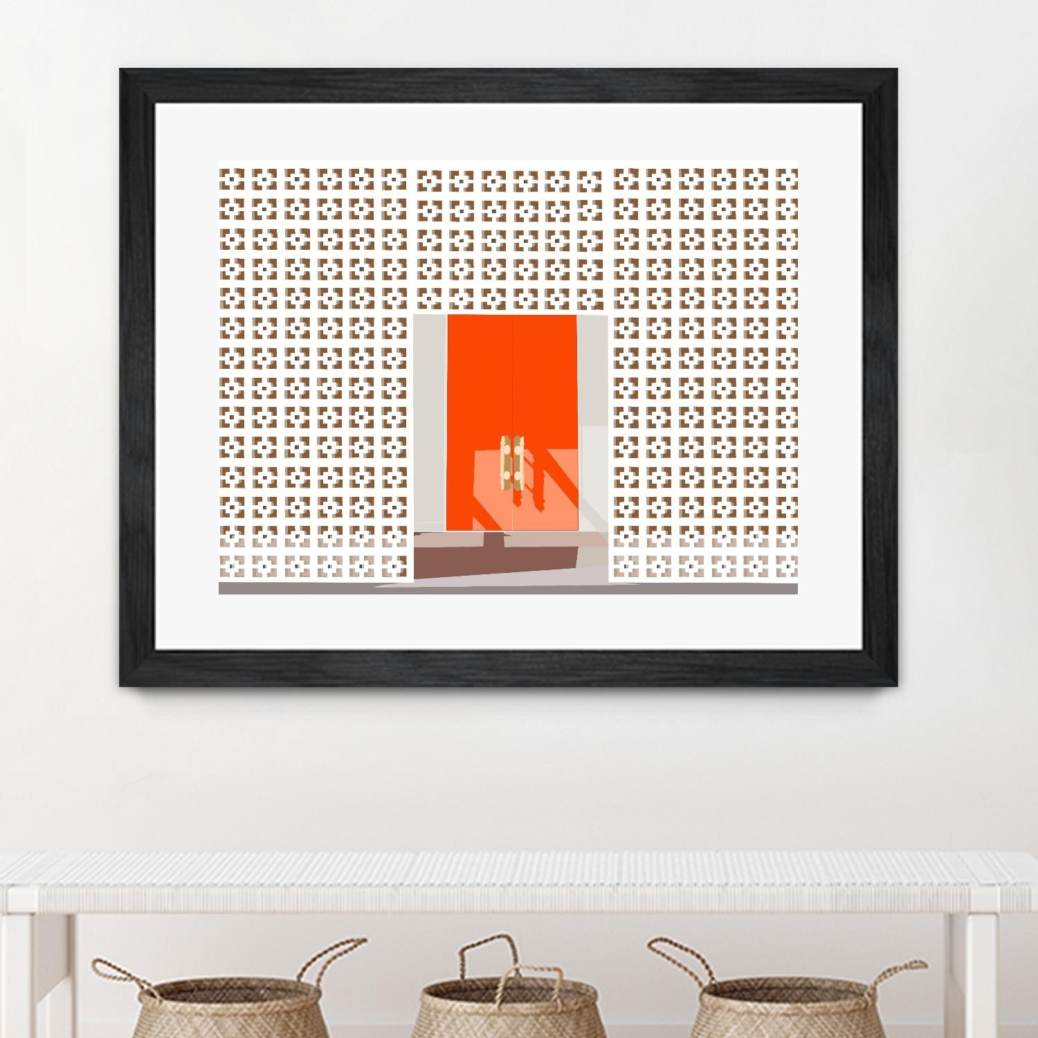 Mid Century Modern Front Door by Jen Bucheli on GIANT ART - decorative