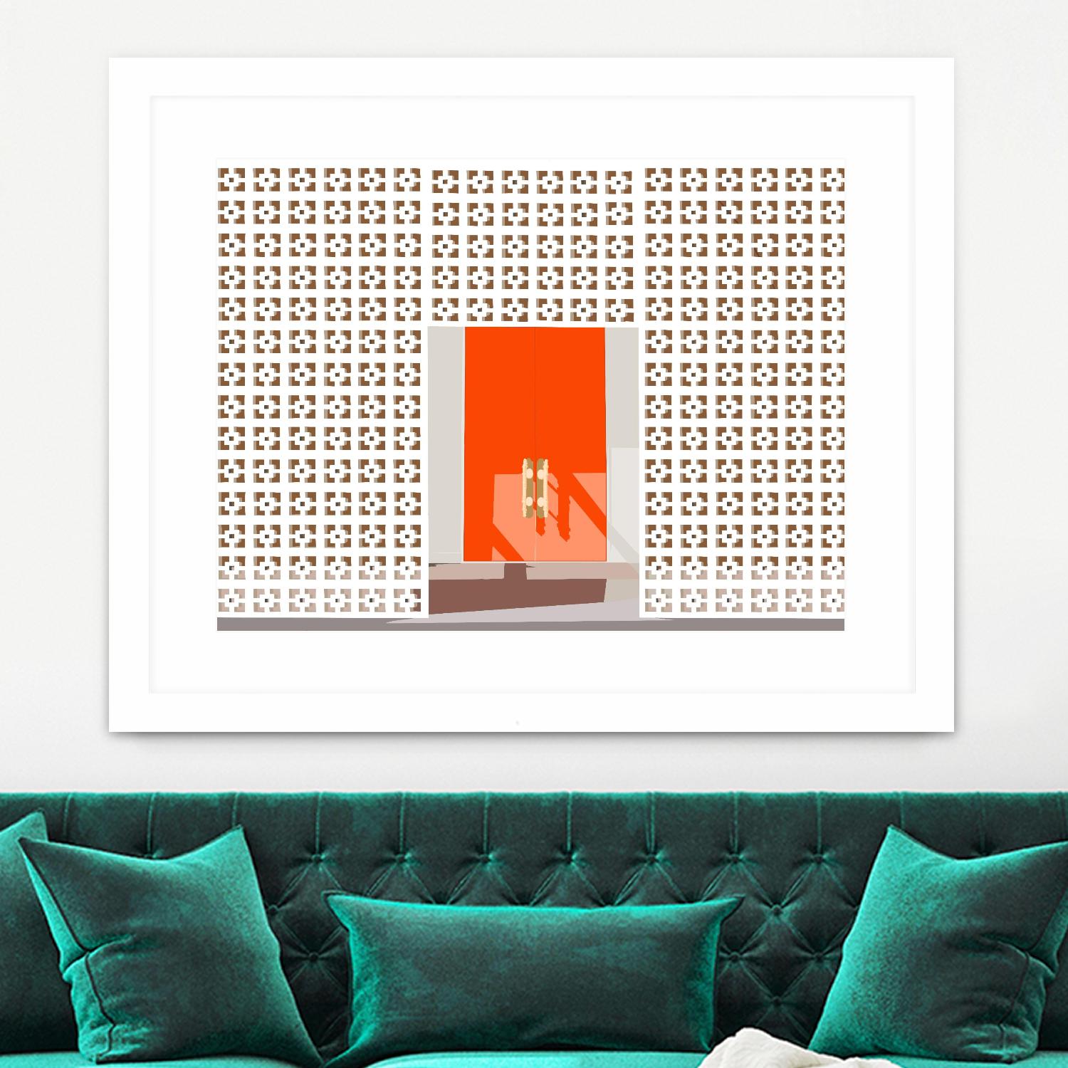 Mid Century Modern Front Door by Jen Bucheli on GIANT ART - decorative