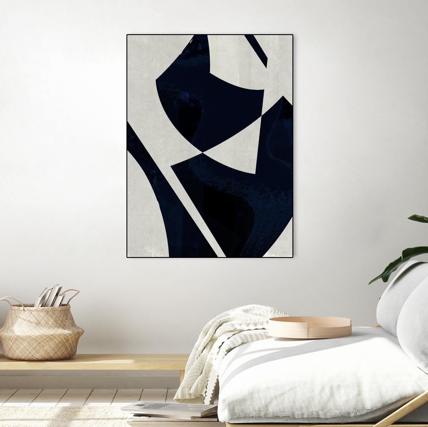 Black Machine I by Dan Meneely on GIANT ART - blue shapes